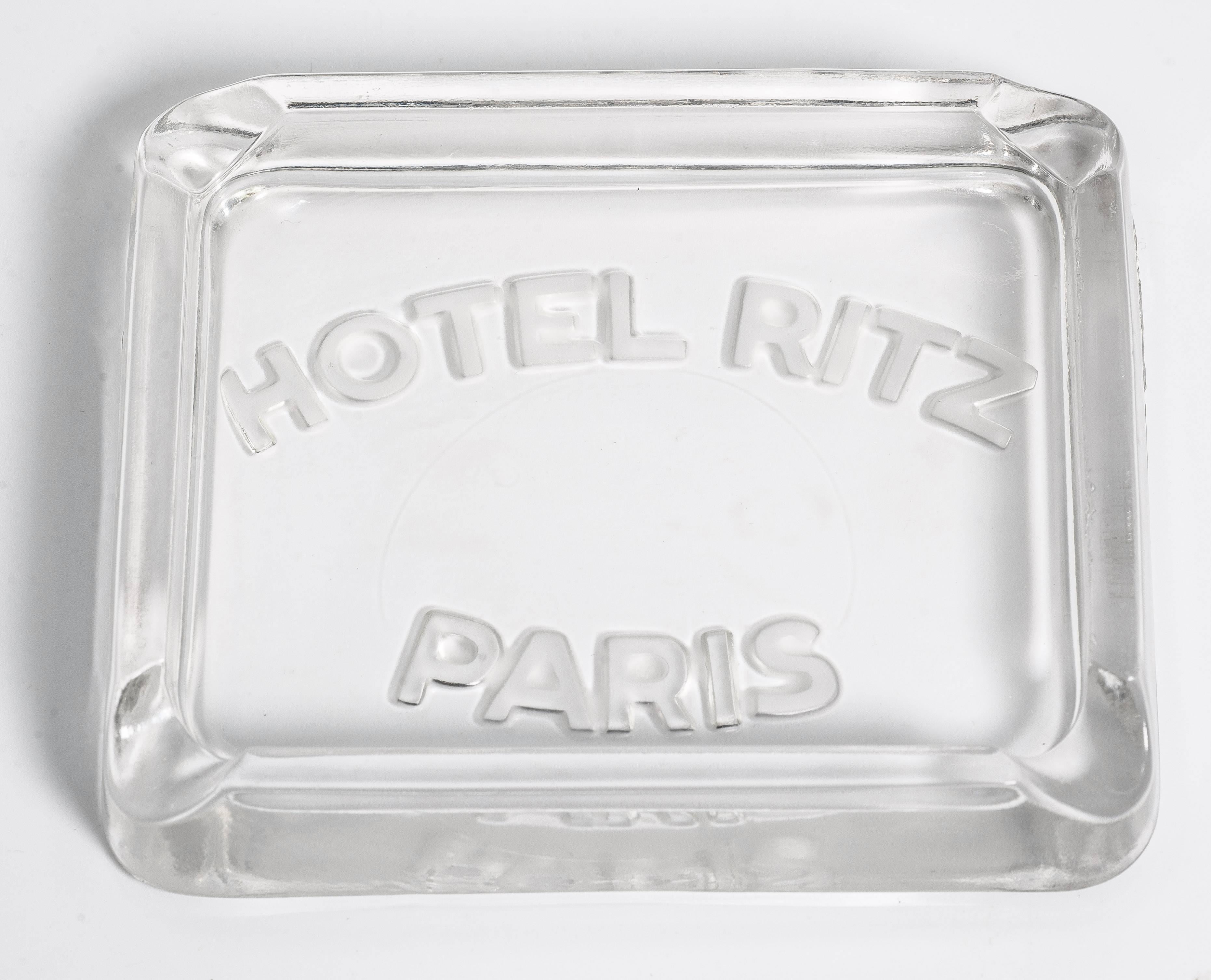 A glass ashtray souvenir from the 1940s Hotel Ritz, Paris. A chic table-top accessory that might imply you were staying at the world's best hotel over 50 years ago. Guaranteed to be remarked upon by guests.

This has a royal Indian provenance to