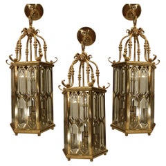 French Brass Lantern, 'Part of a Set of Three'