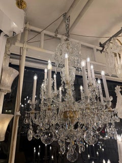 Rare Eight Light and 8 obelisks Chandelier In Georgian