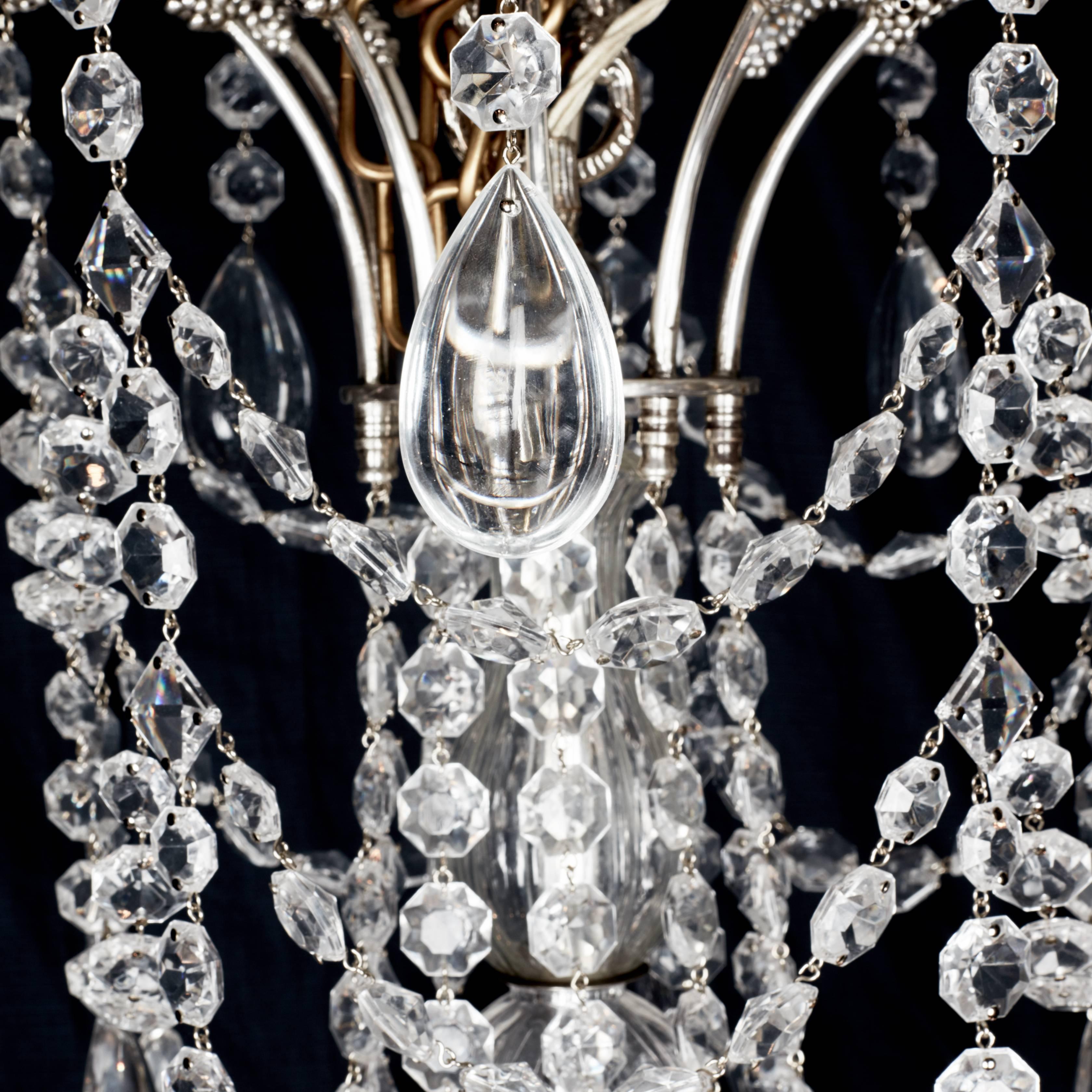 Versailles Louis XVI Style French Silver Chandelier, late 20th century 3
