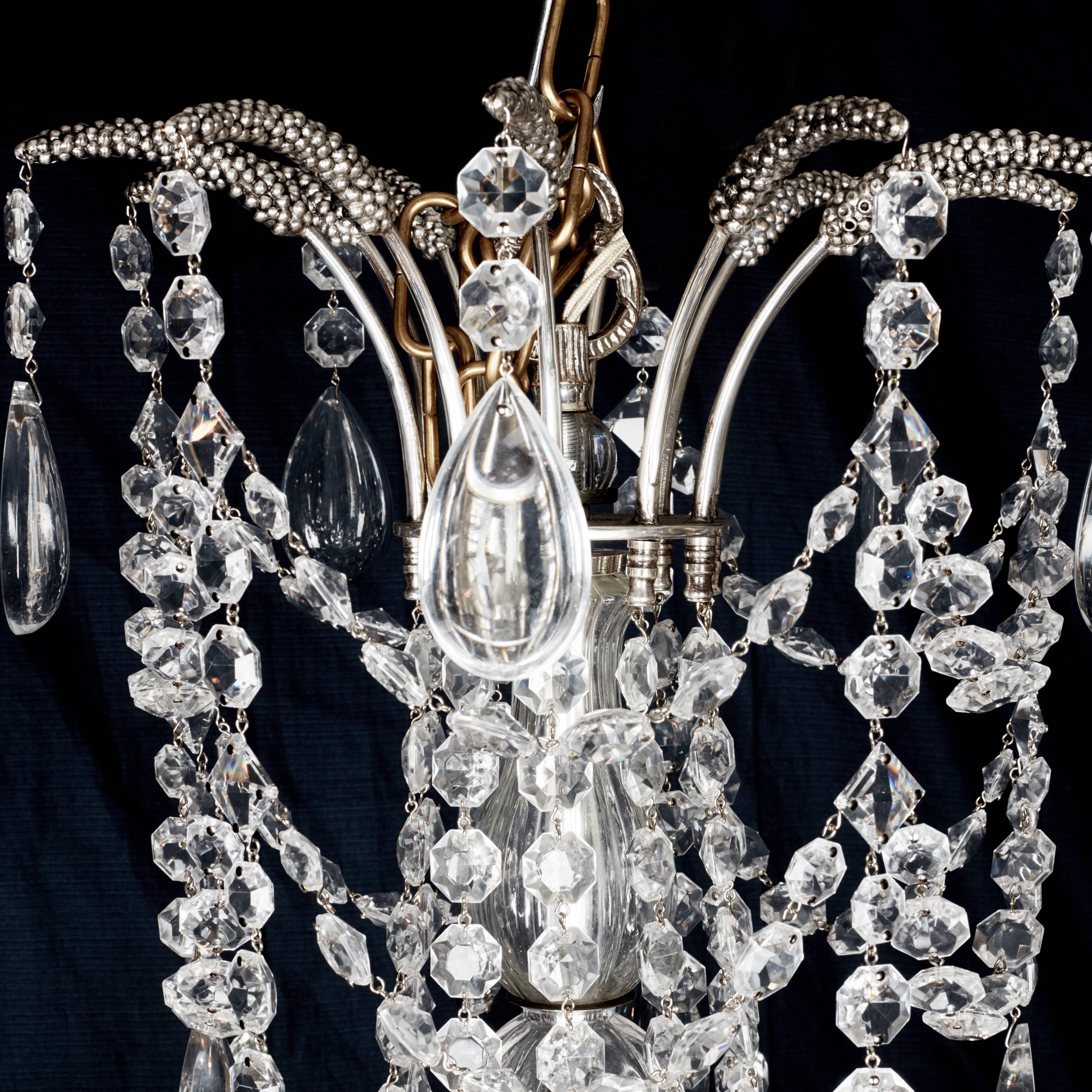 Versailles Louis XVI Style French Silver Chandelier, late 20th century 4