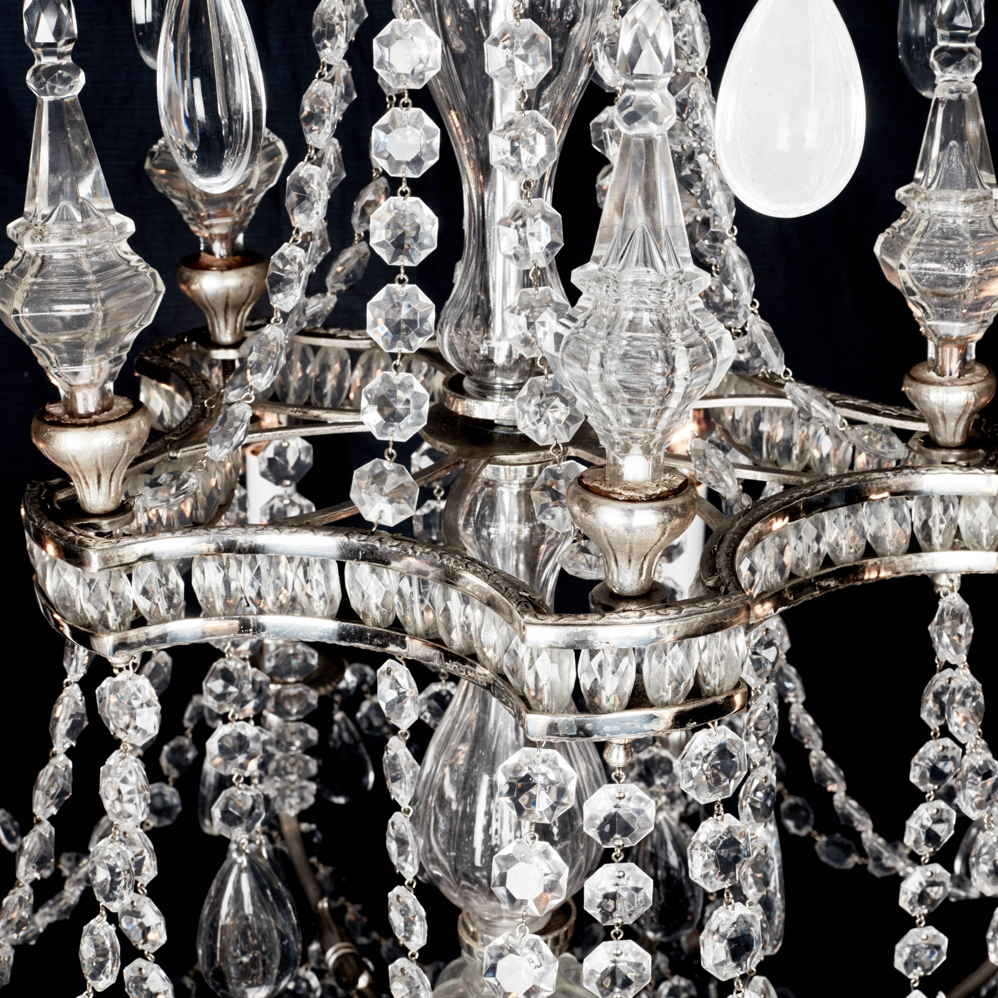 Versailles Louis XVI Style French Silver Chandelier, late 20th century 5