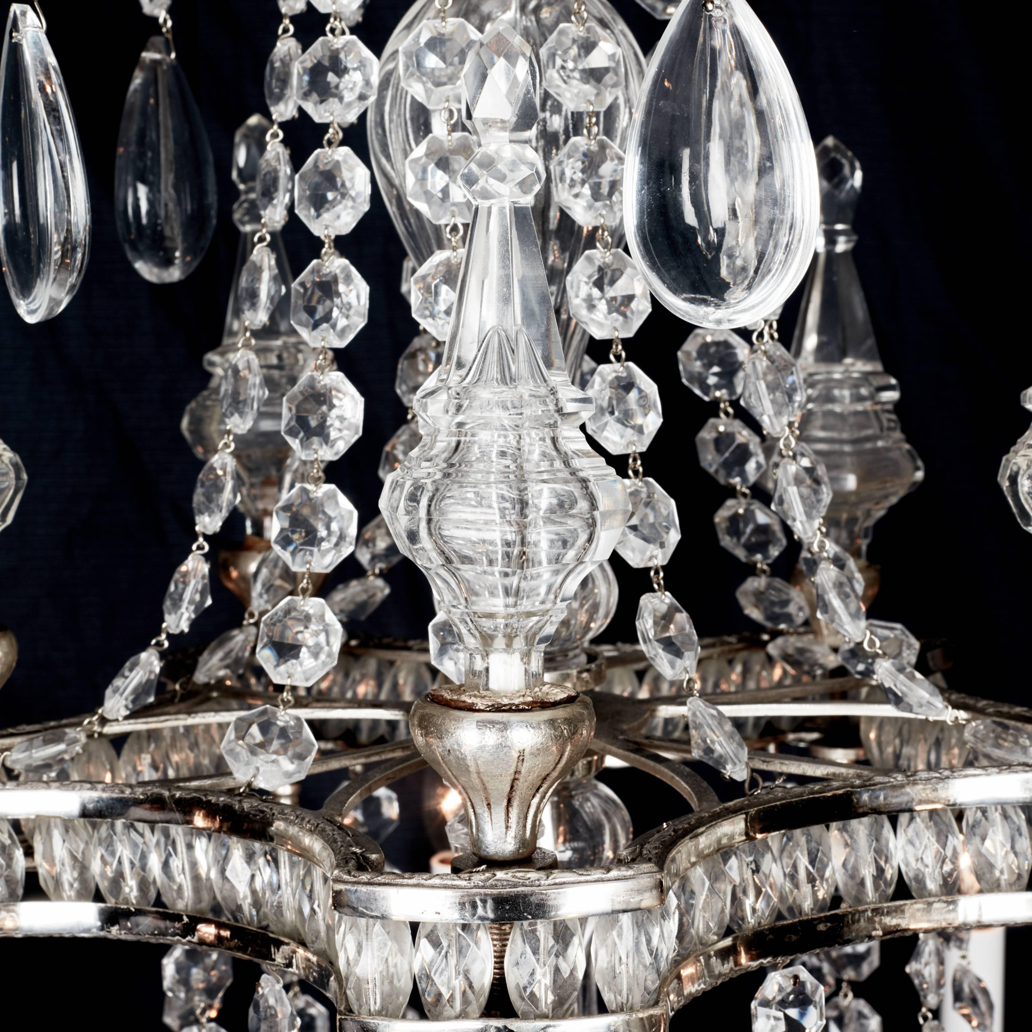 Versailles Louis XVI Style French Silver Chandelier, late 20th century 2