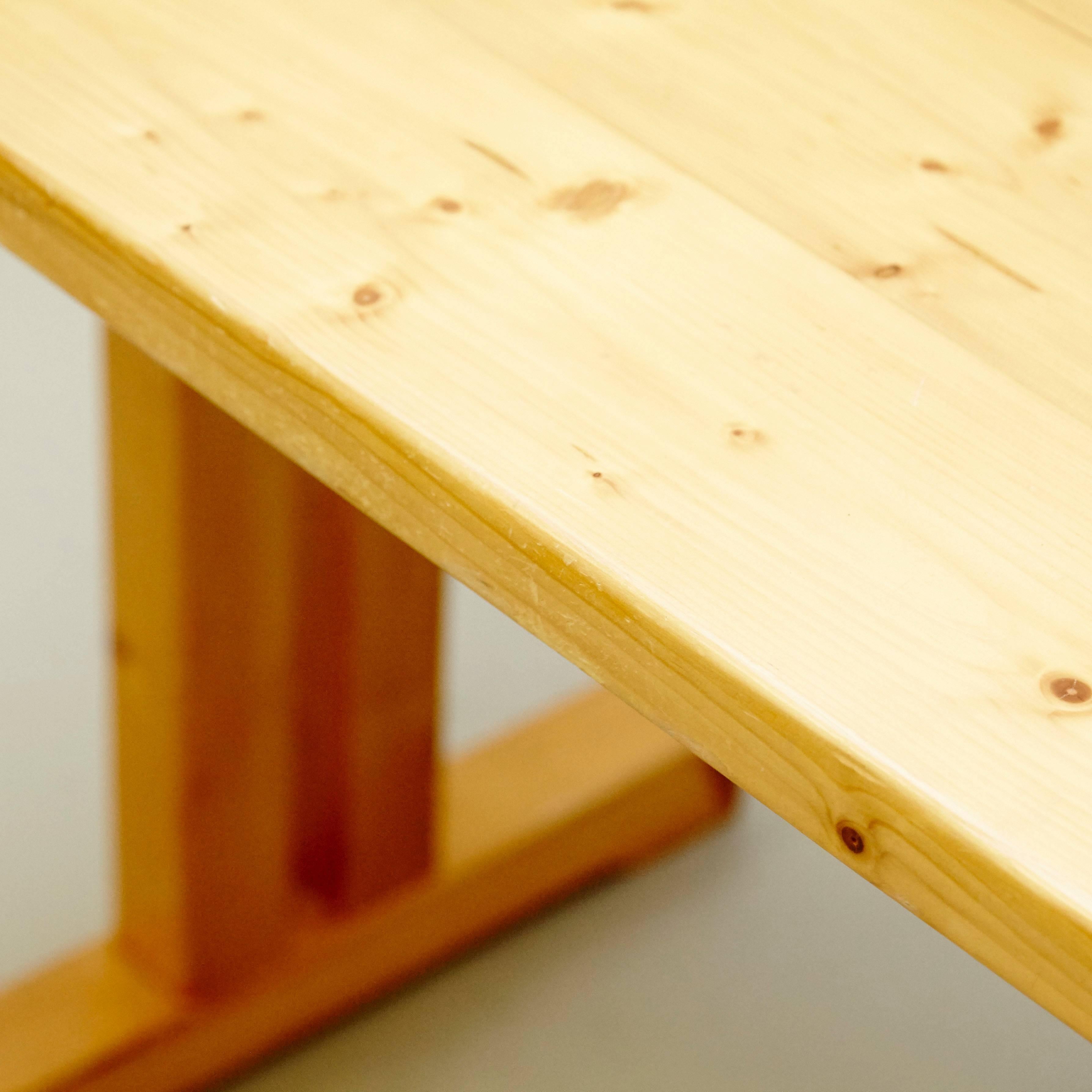 Pine Charlotte Perriand Table for Les Arcs