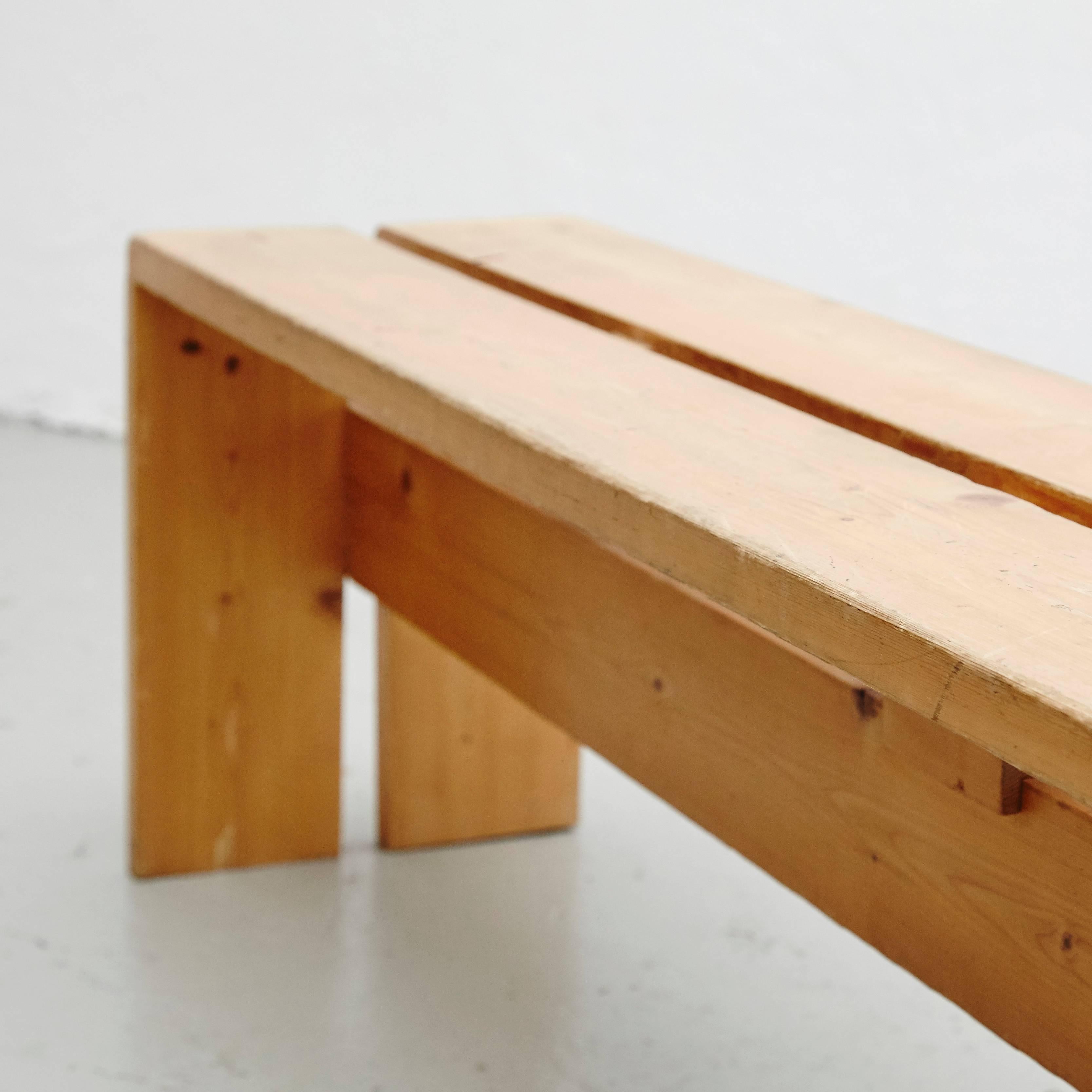 Charlotte Perriand Bench for Les Arcs In Good Condition In Barcelona, Barcelona