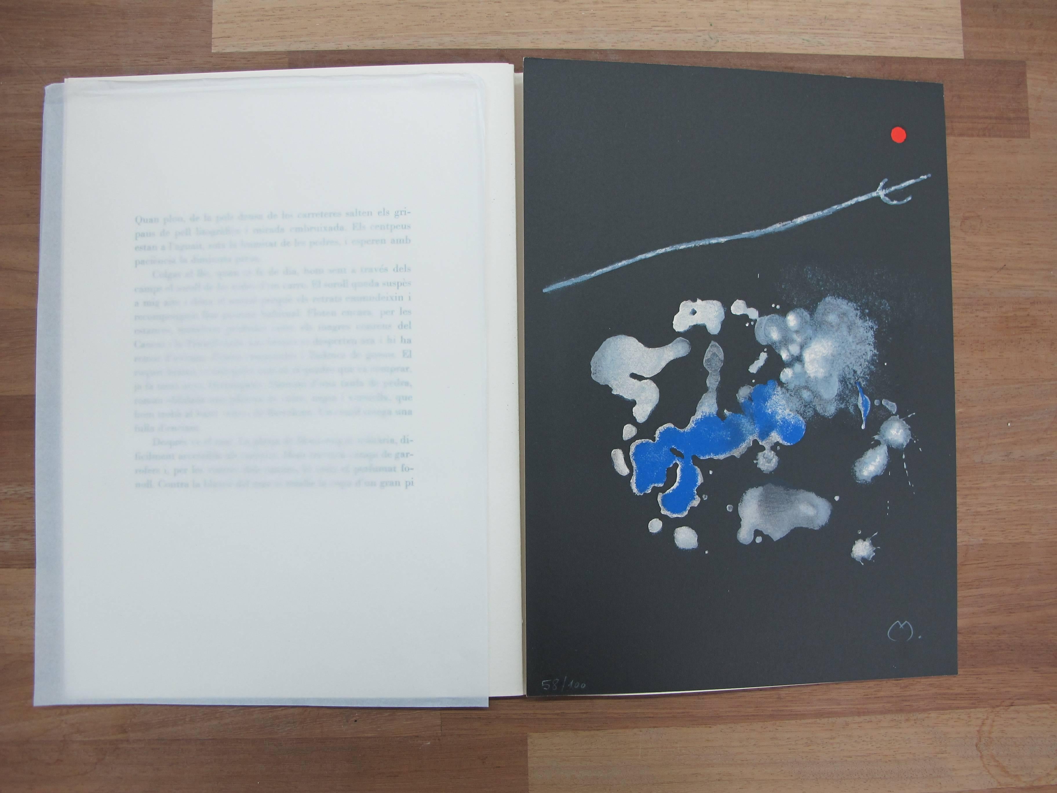 Paper Joan Miró Album 19 with Four Original Lithographs