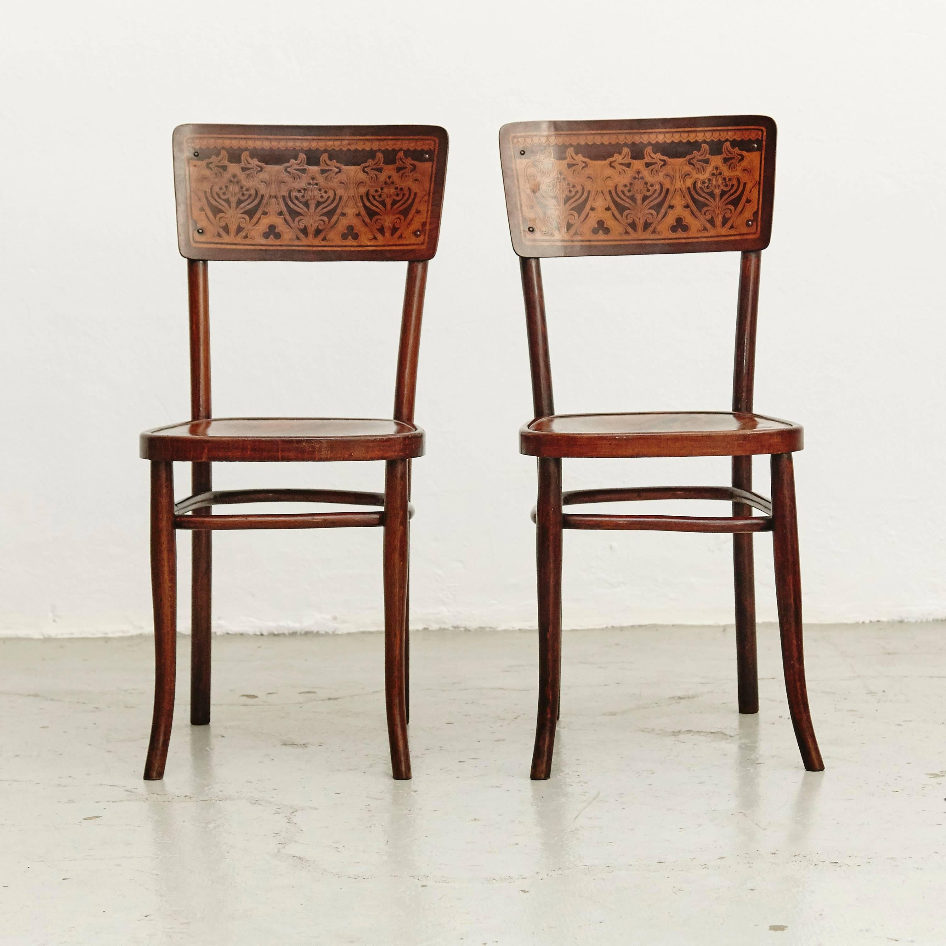 Bentwood Set of Six Chairs by August Thonet for Thonet, circa 1900