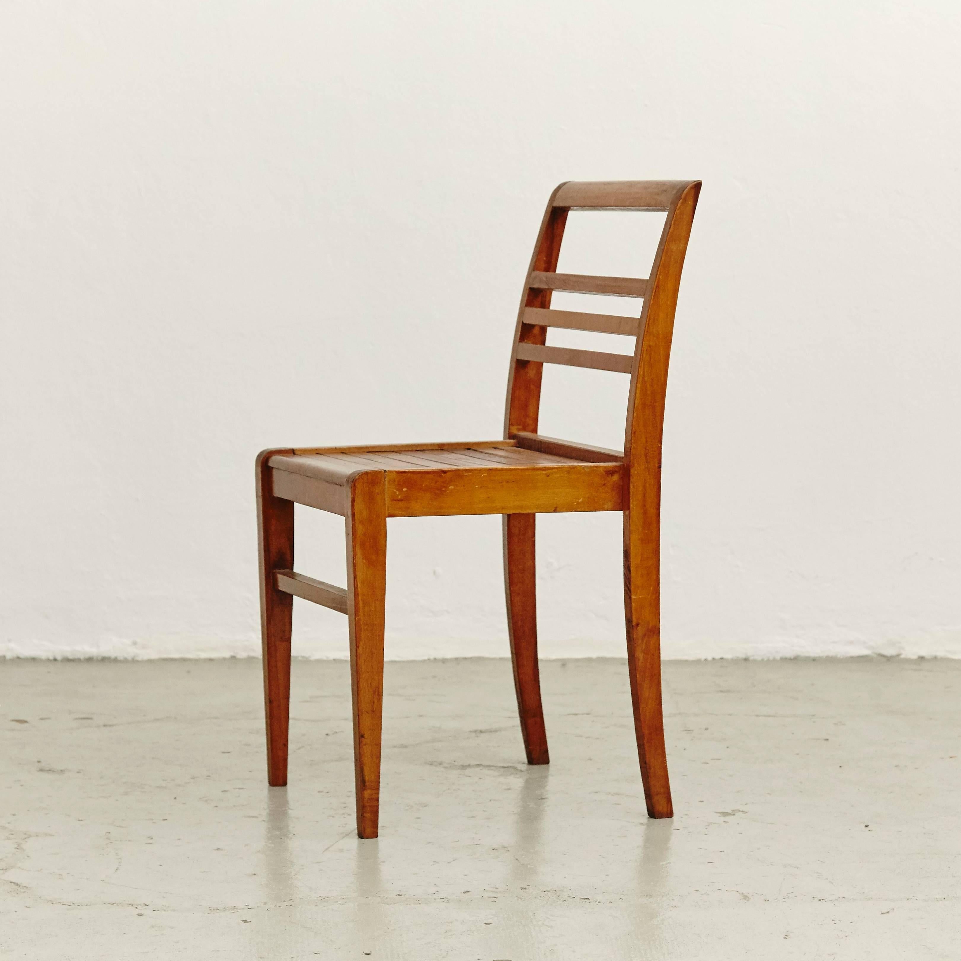 Set of Chair and Table by Rene Gabriel, circa 1940 In Good Condition In Barcelona, Barcelona