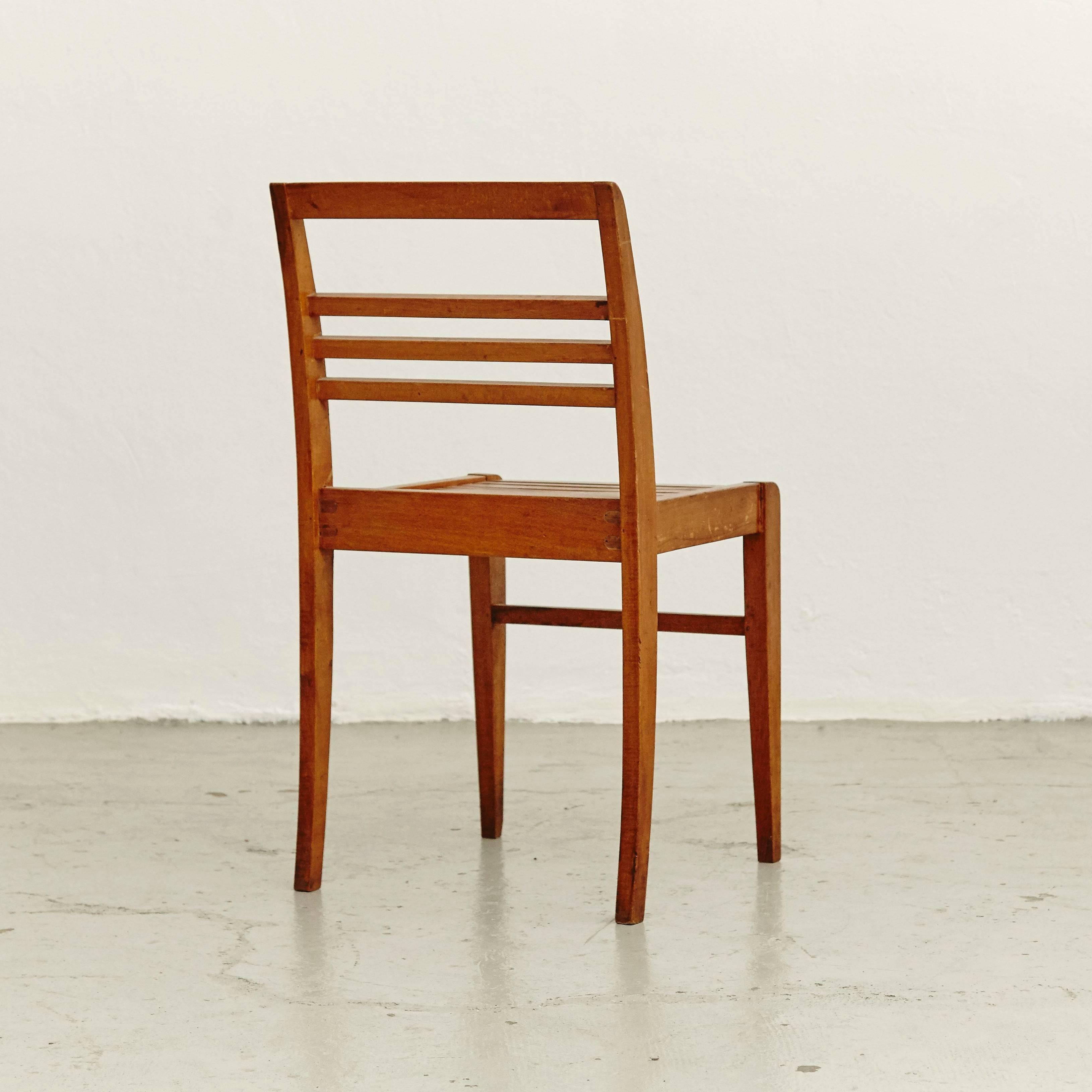 Mid-Century Modern Pair of Chairs by Rene Gabriel, circa 1940