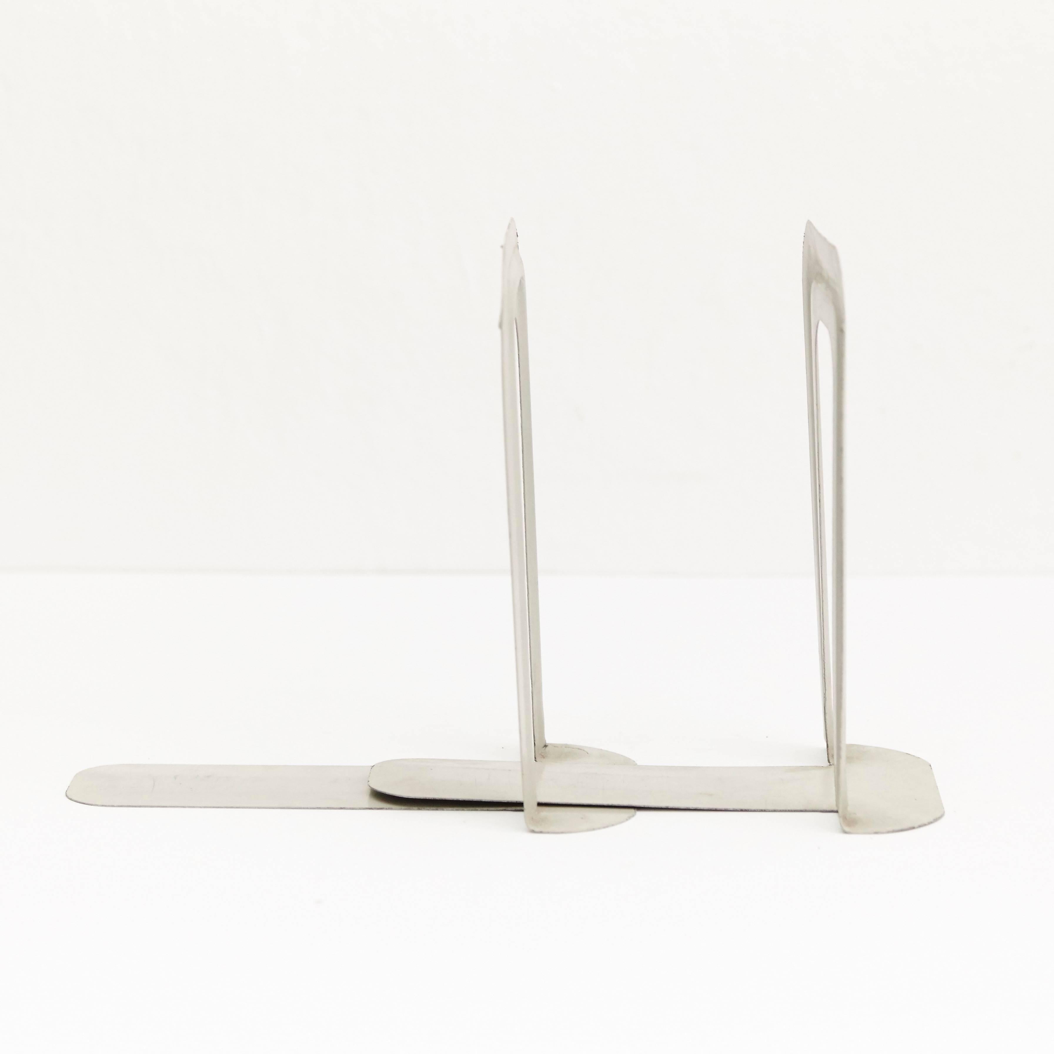 French Pair of Grey Bookend by Gras Ravel, circa 1905