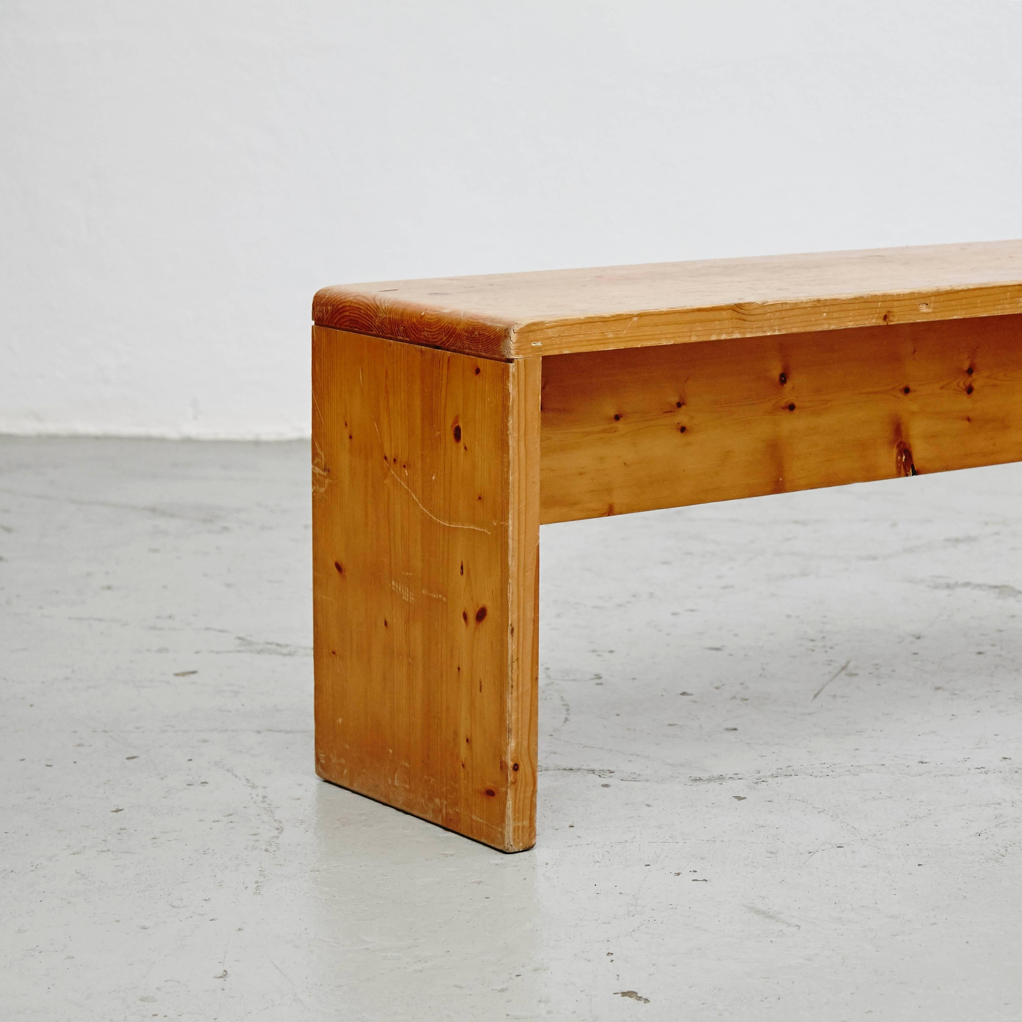 French Charlotte Perriand Bench for Les Arcs