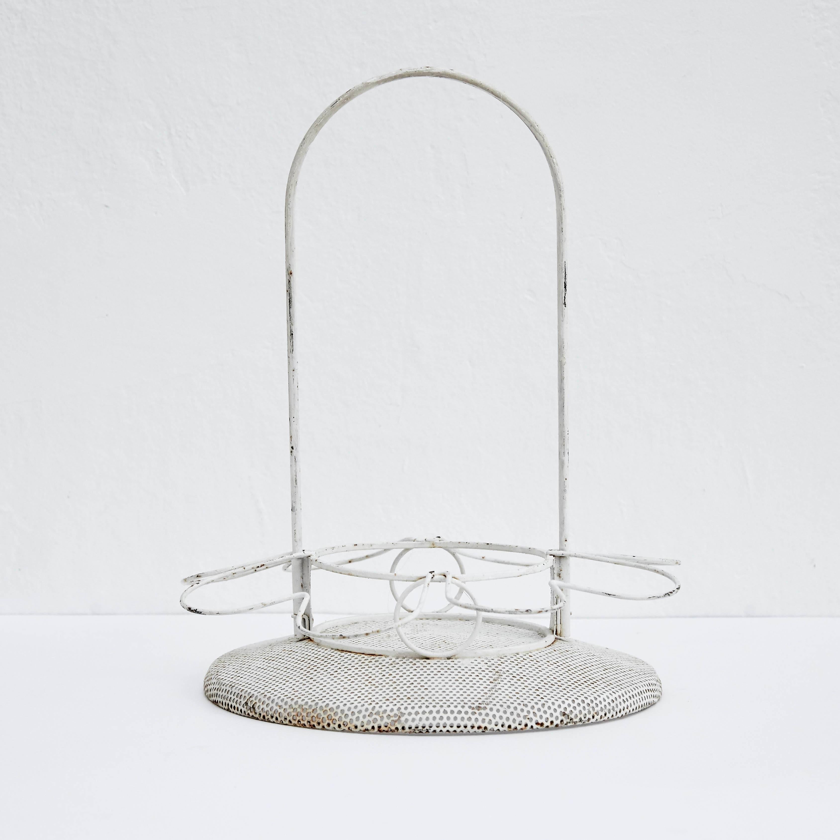 Mathieu Matégot Enameled Metal Bottle Holder, circa 1950 1