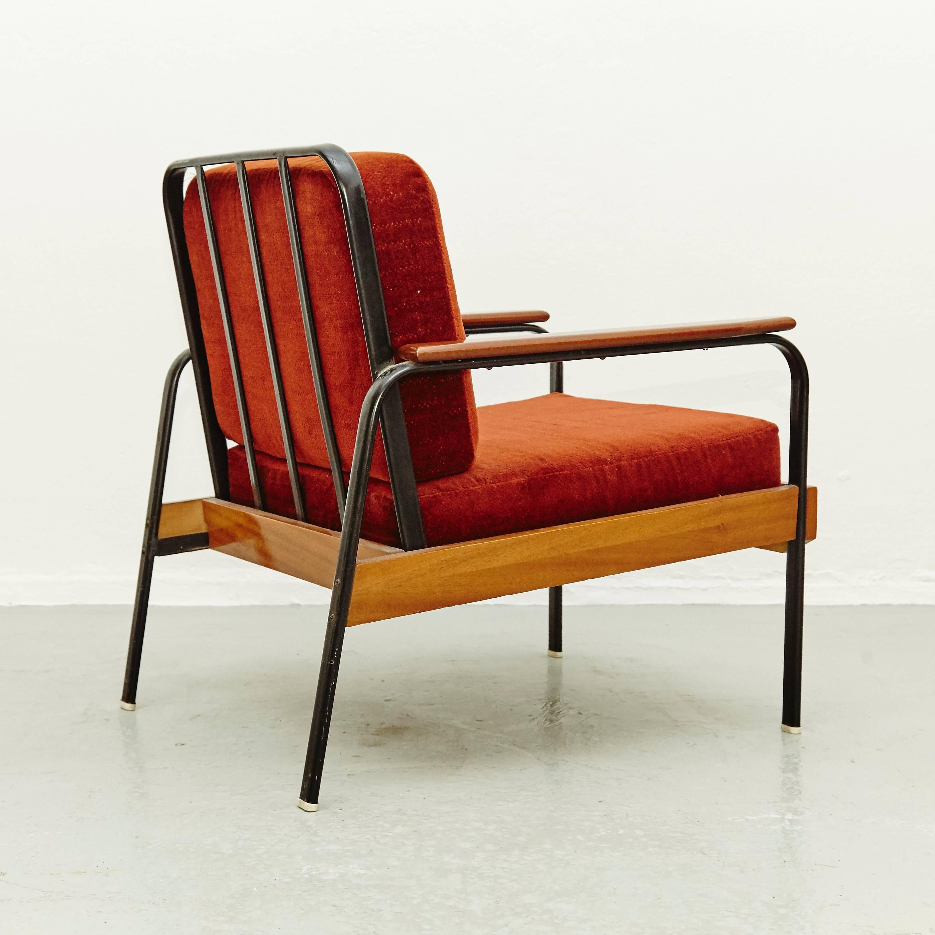 Mid-Century Modern Pair of Mid Century Modern French Easy Chairs after Jean Prouve, circa 1950