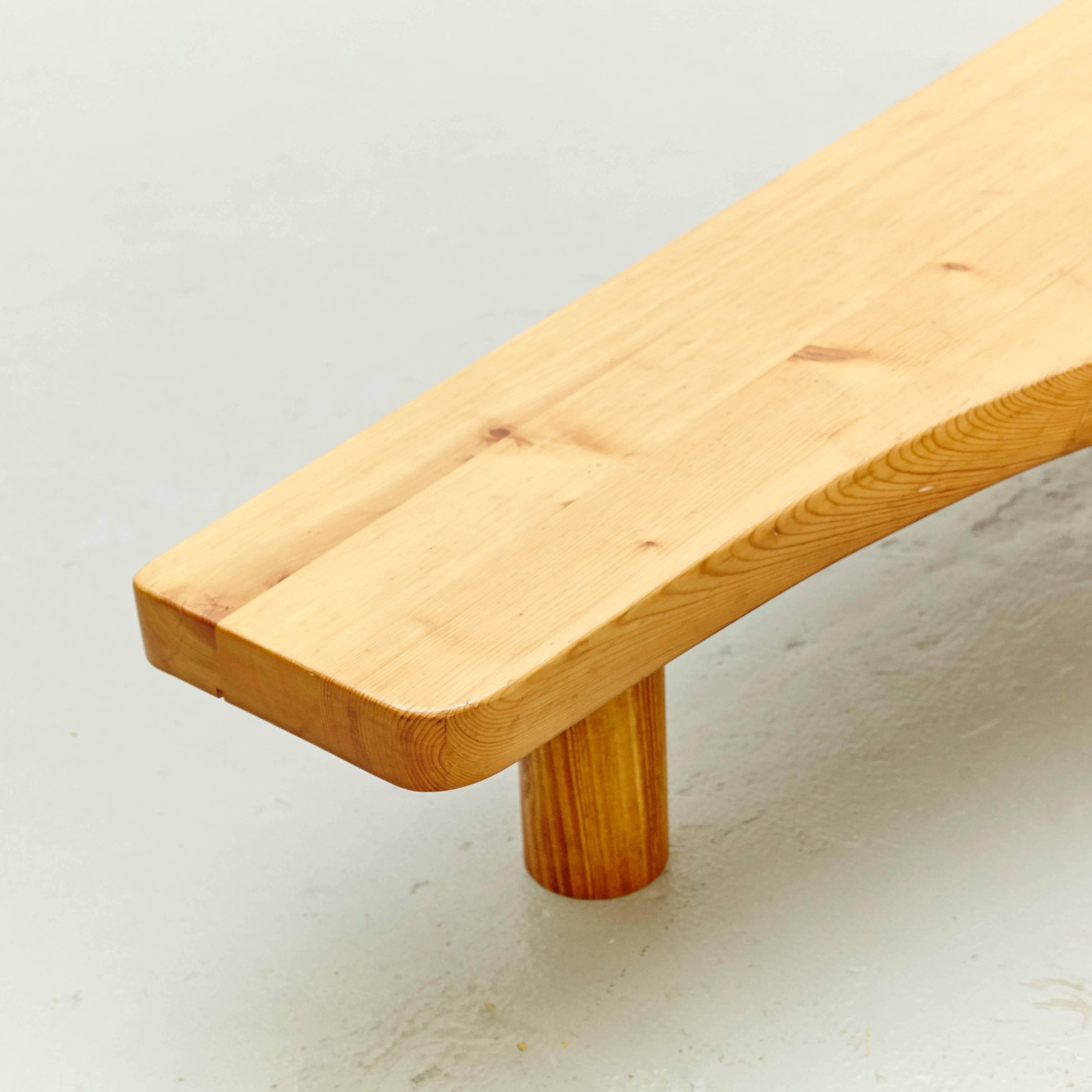 Pine Charlotte Perriand Free-Form Low Table, circa 1960