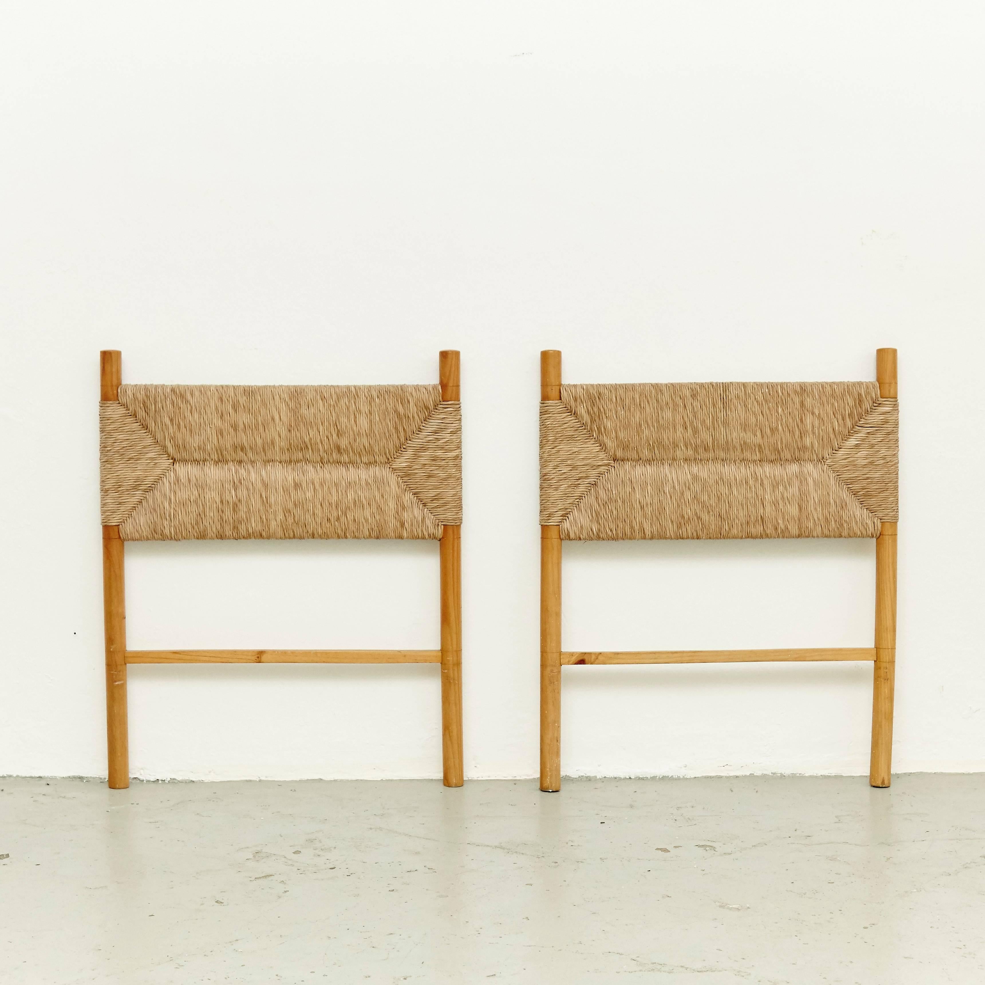 Mid-Century Modern Pair of Headboard in the Style of Charlotte Perriand, circa 1960