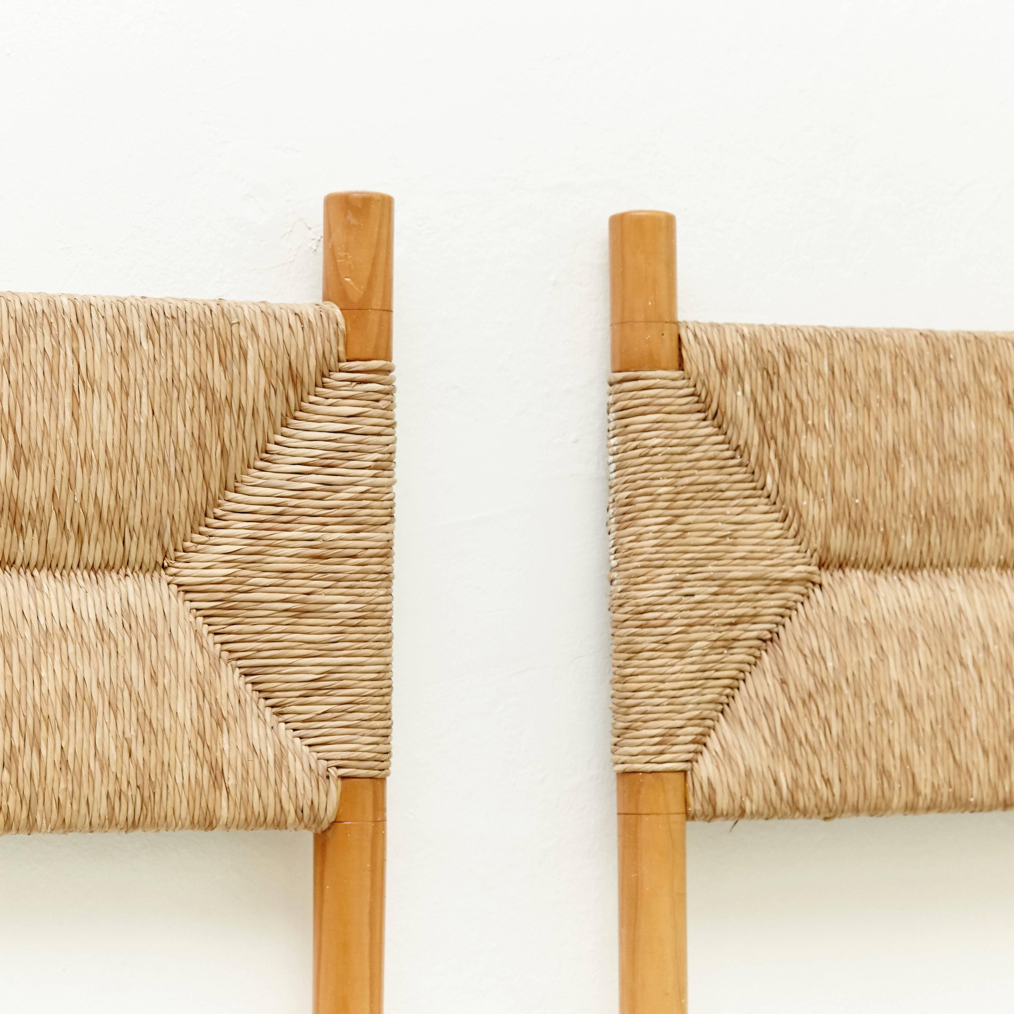 French Pair of Headboard in the Style of Charlotte Perriand, circa 1960