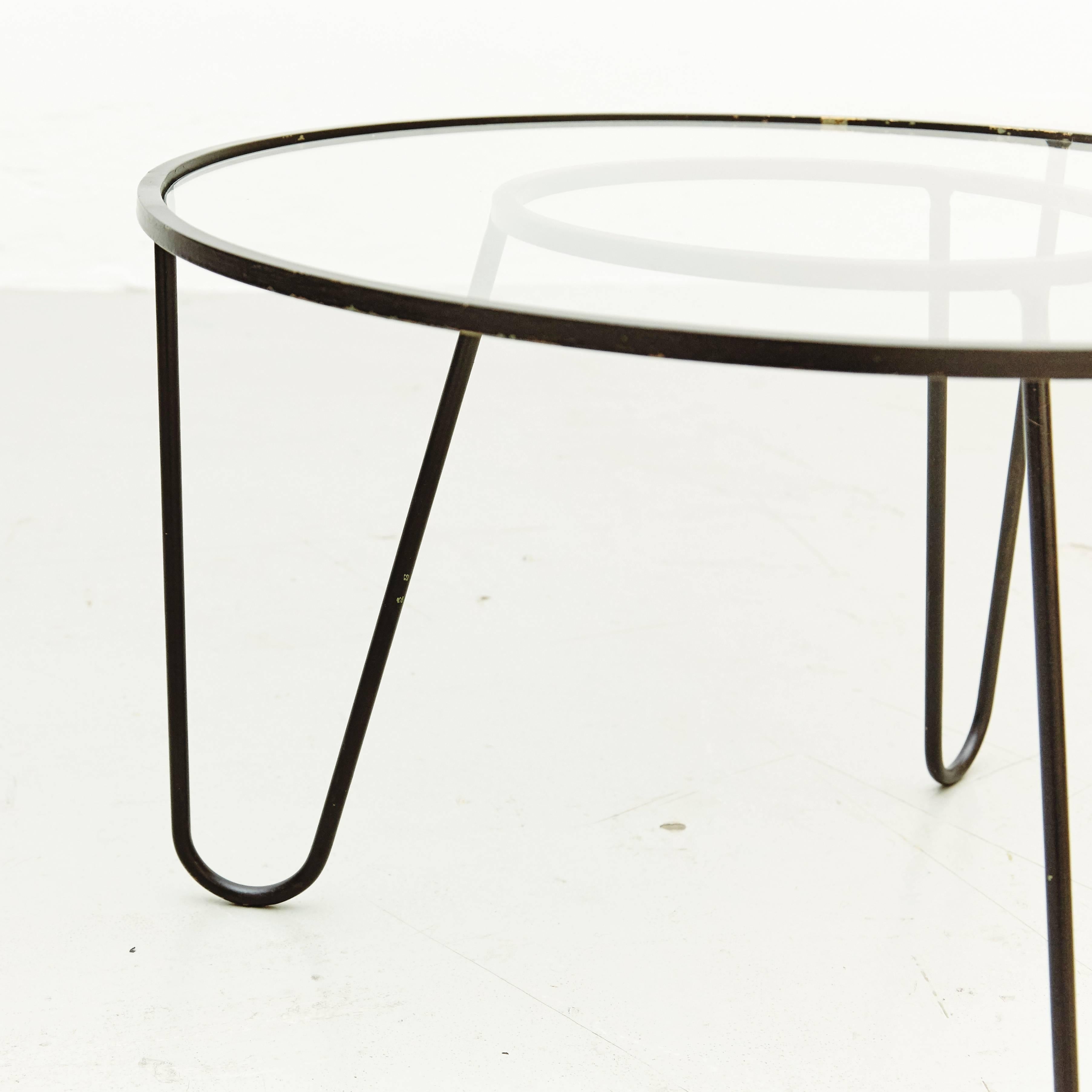 French Mathieu Matégot 'Bellevue' Coffee Table, circa 1950