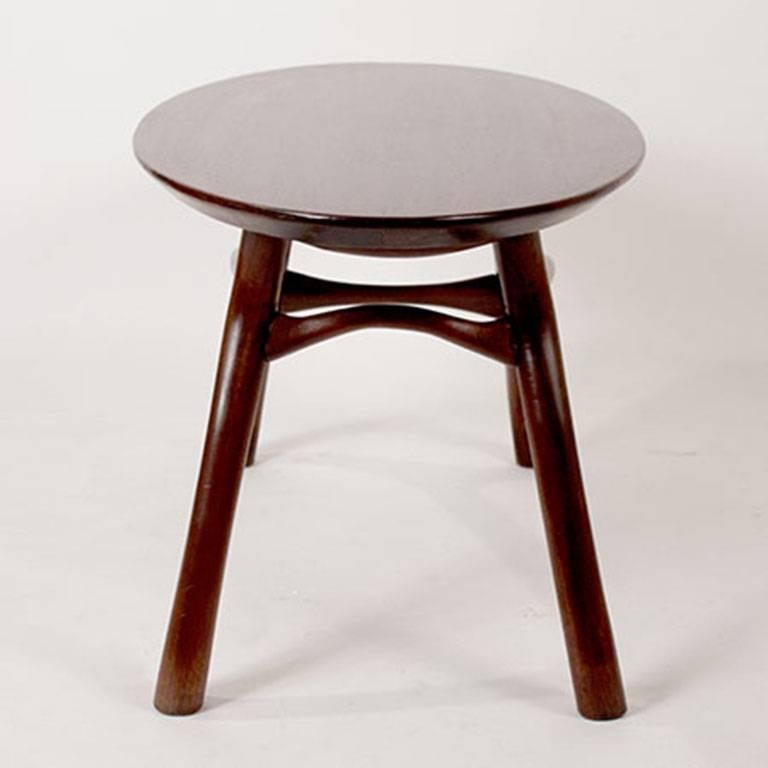 Side Table from Mahogany Wood, circa 1970 In Good Condition In Barcelona, Barcelona