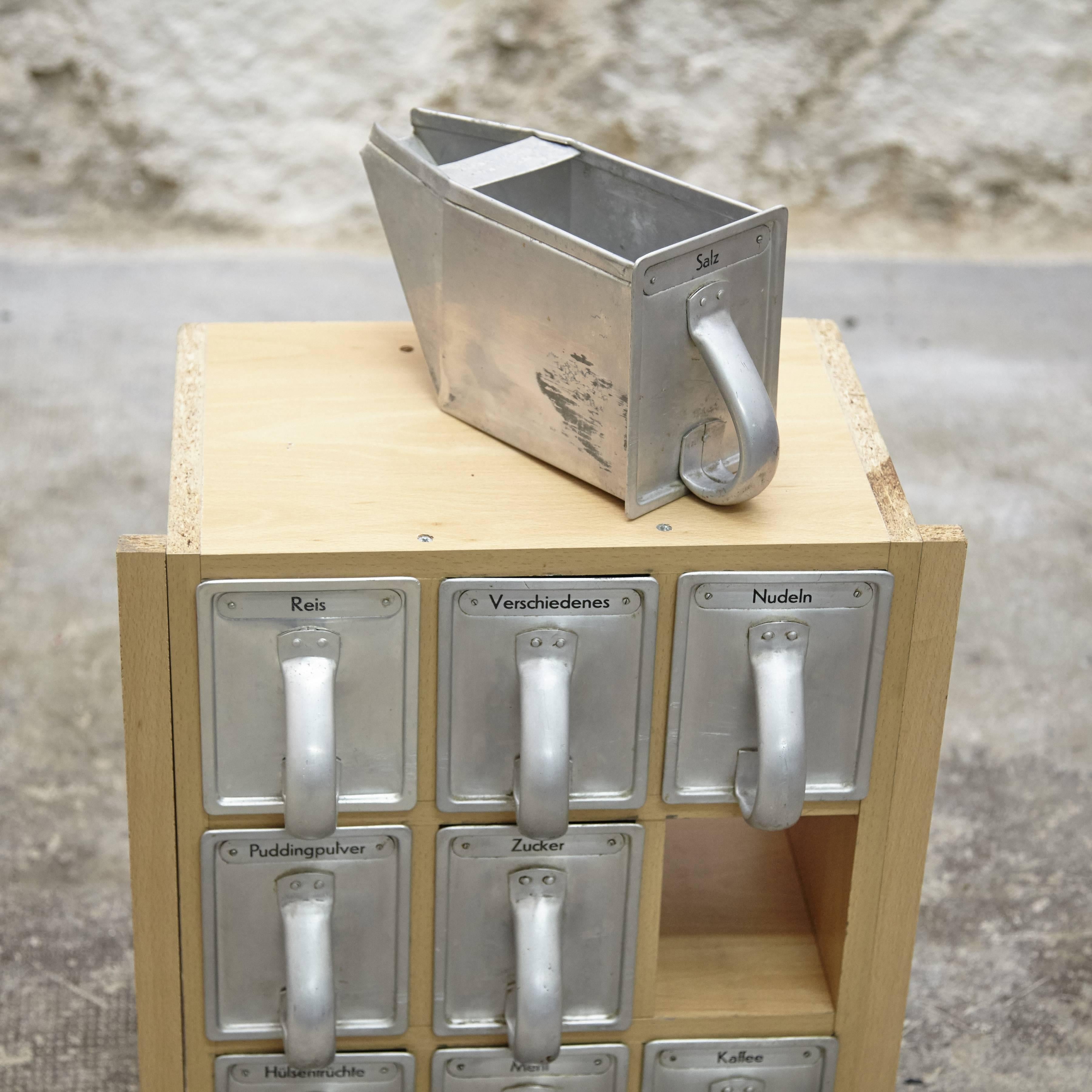 Mid-Century Modern Bauhaus the Frankfurter Kitchen Aluminium Drawer