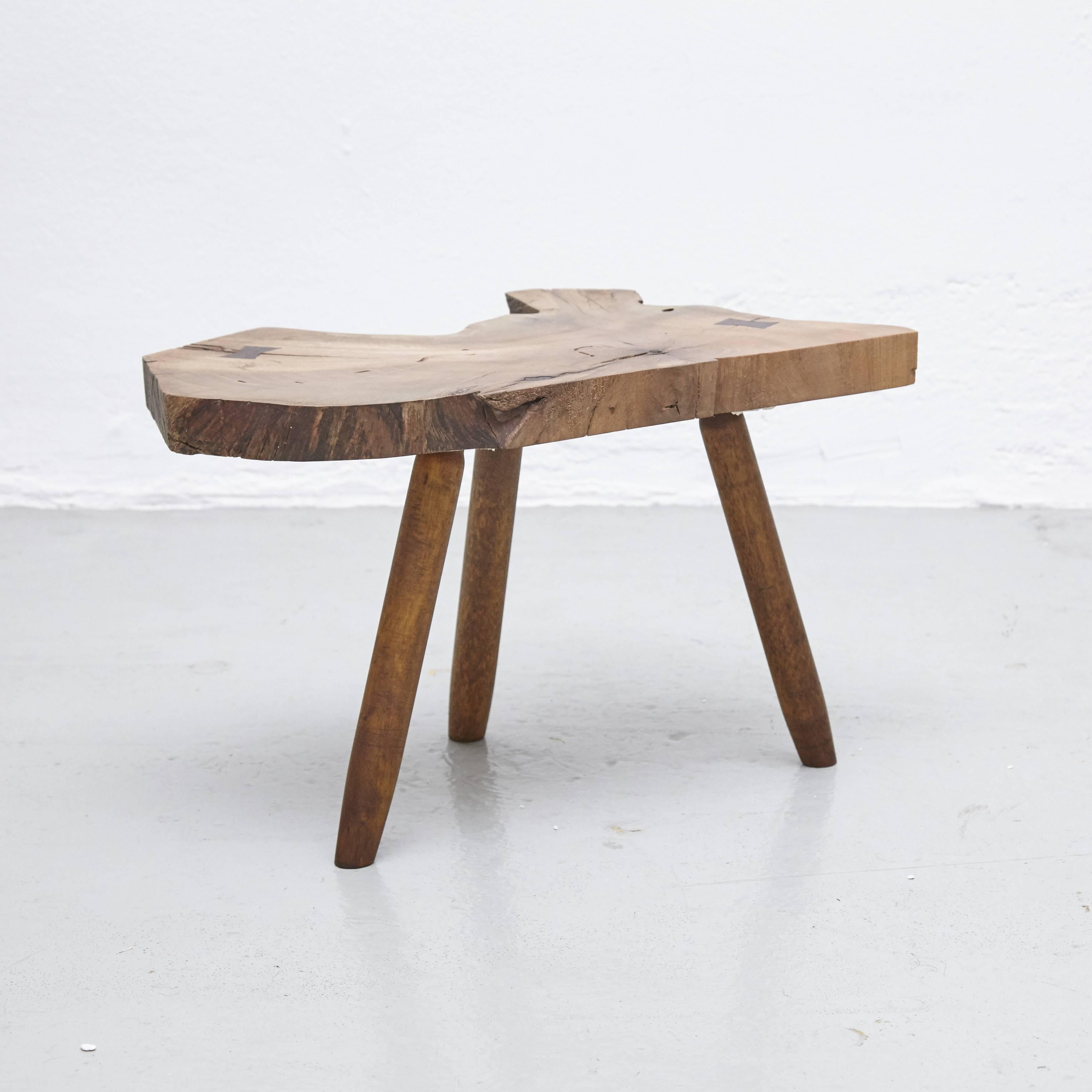 Mid-Century Modern Stool in the Style of Nakashima