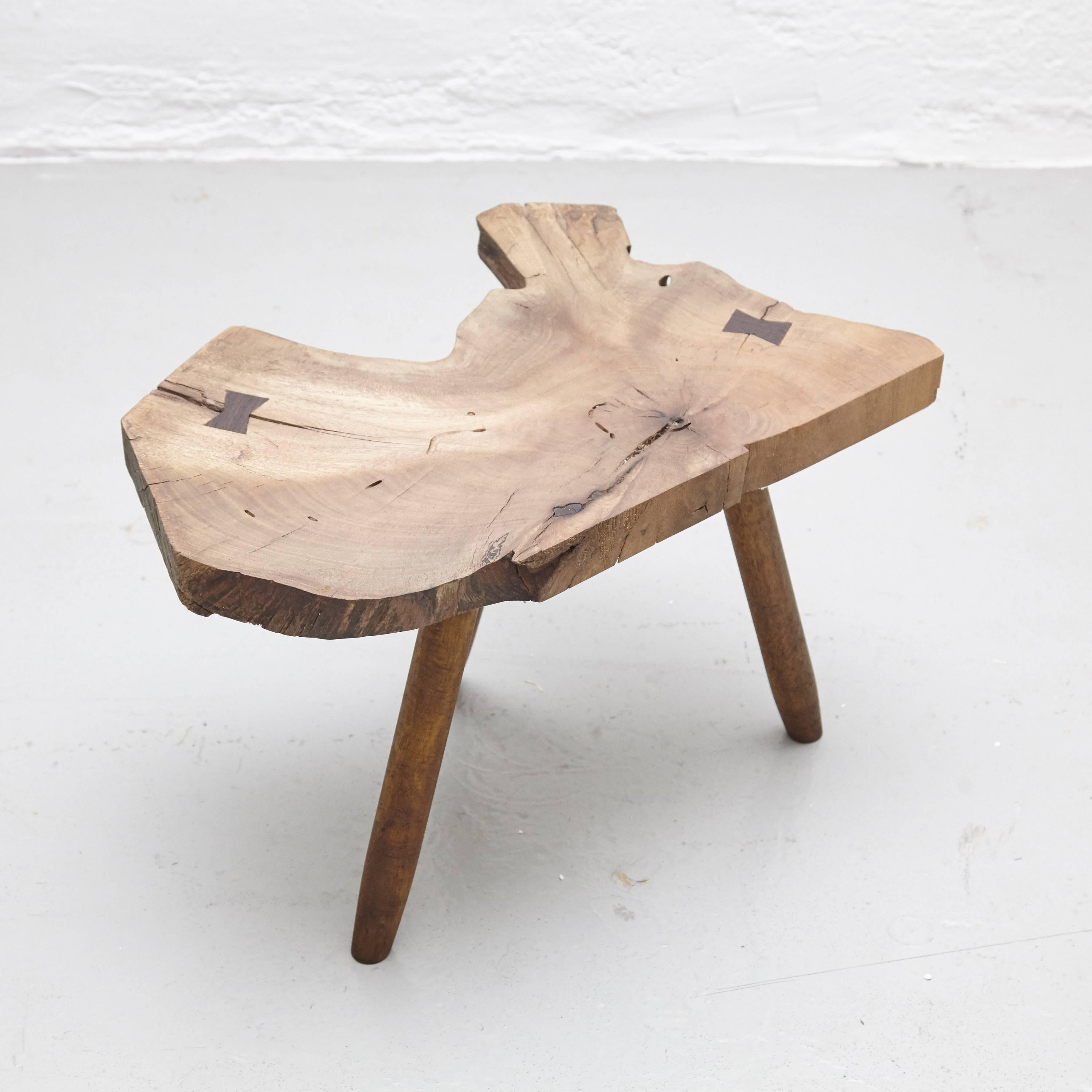 French Stool in the Style of Nakashima