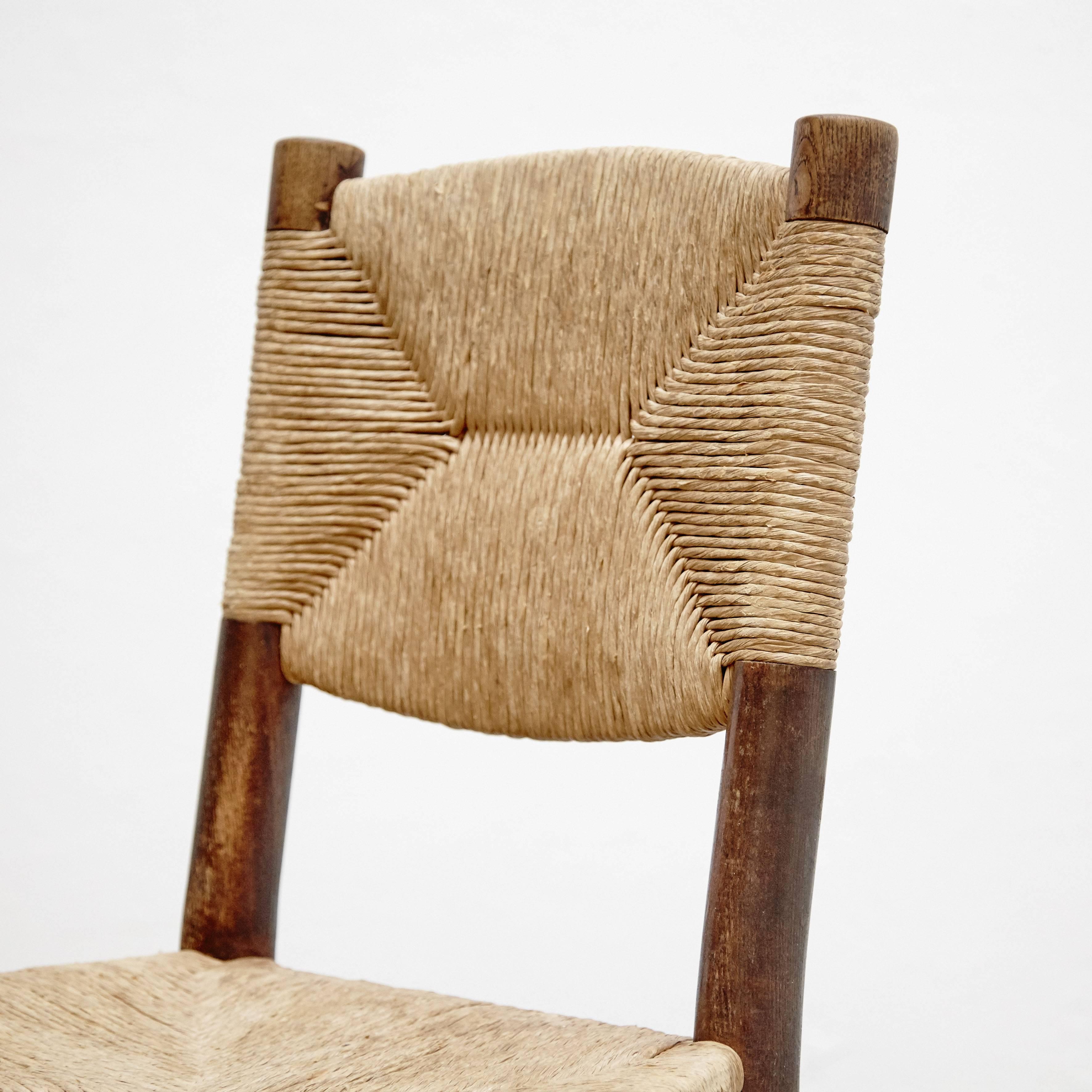 Charlotte Perriand Set of Four Chairs, circa 1950 2