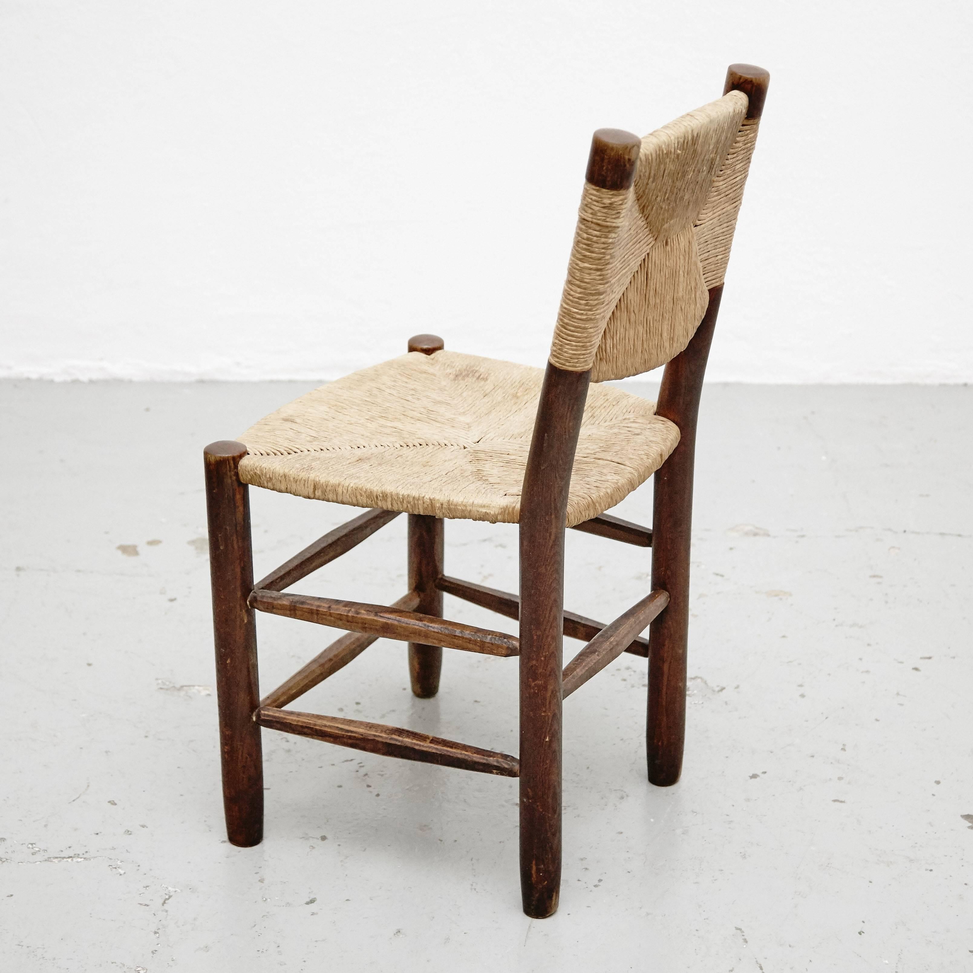 French Charlotte Perriand Set of Four Chairs, circa 1950