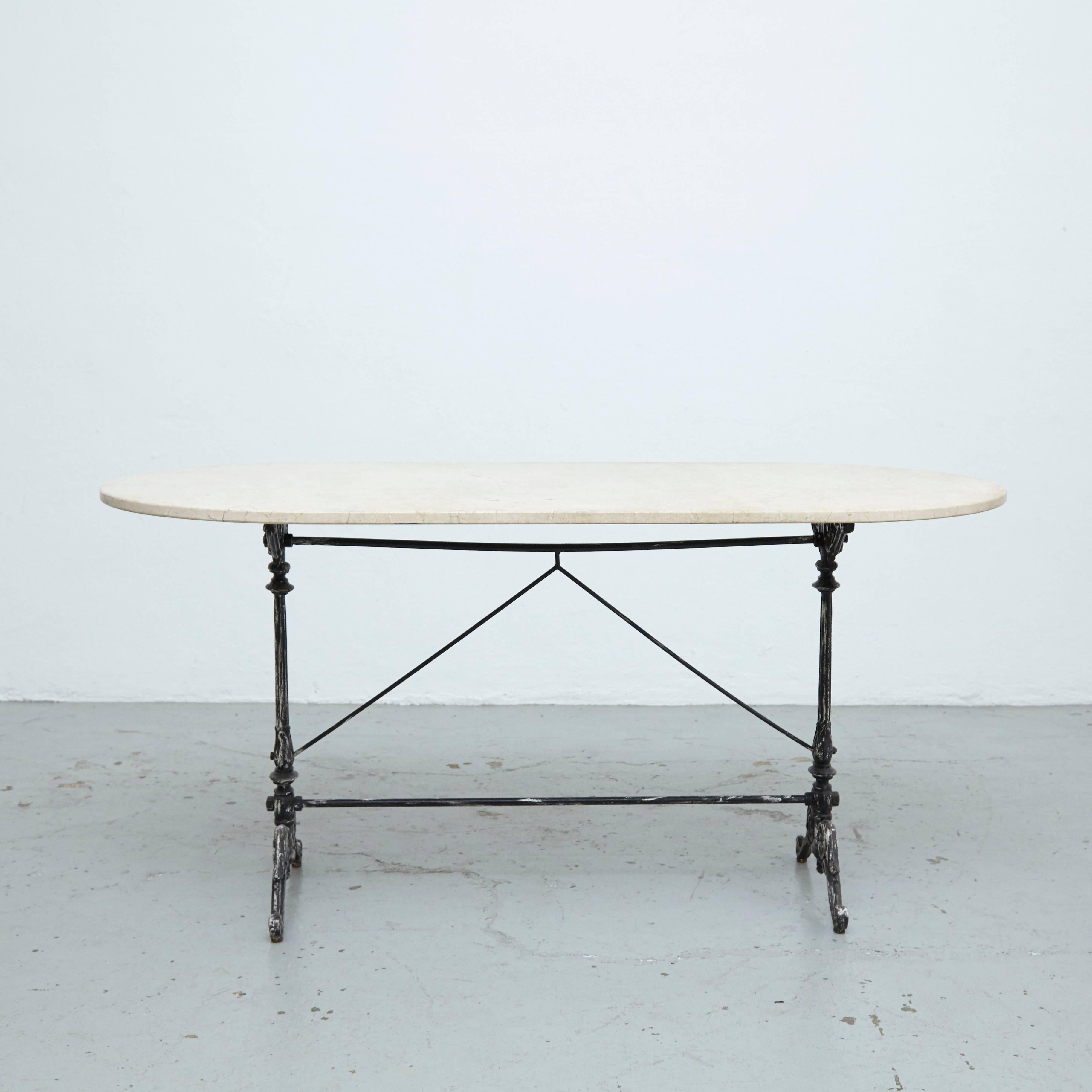 Mid-Century Modern French Marble Table, circa 1950