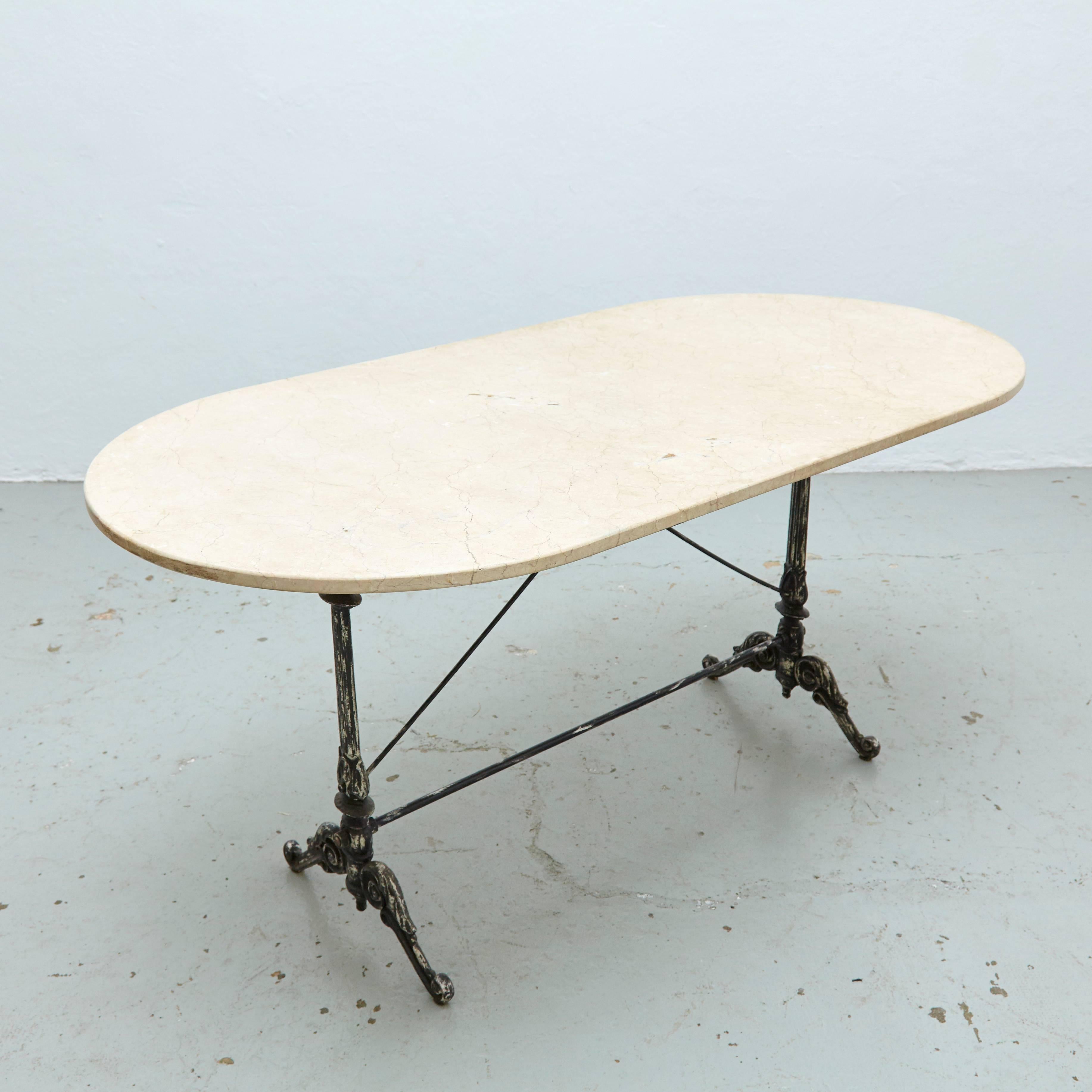 French Marble Table, circa 1950 In Good Condition In Barcelona, Barcelona