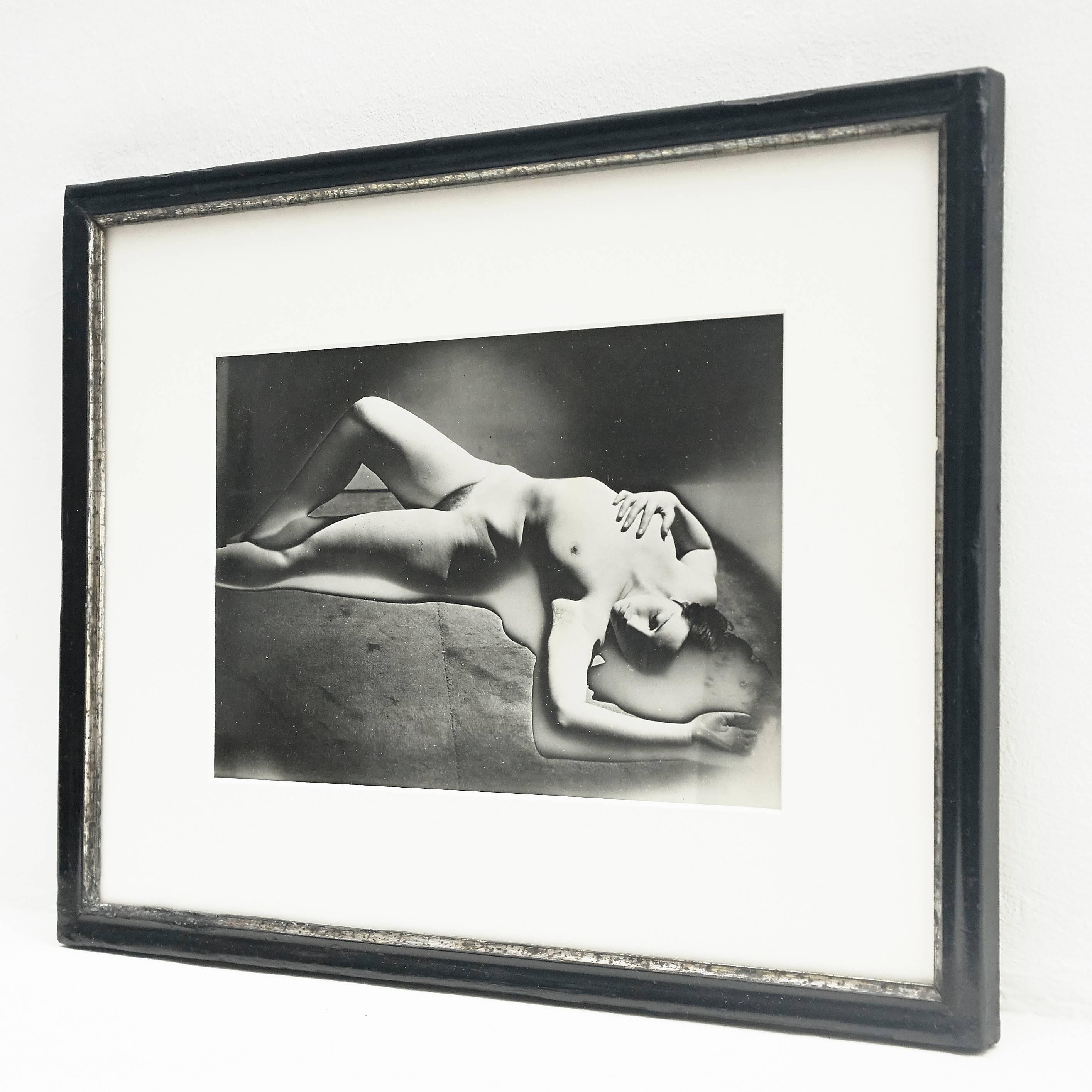 'Primacy of Matter over Thought' by Man Ray 1929.

Treat female body as exploratory object, head not thinking, draining out access point.
Archive Photography printed circa 1970.

Gelatin silver bromide 23 x 16.
Framed on a 19th century