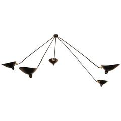 Serge Mouille Spider Five Still Arms Ceiling Sconce Lamp 8