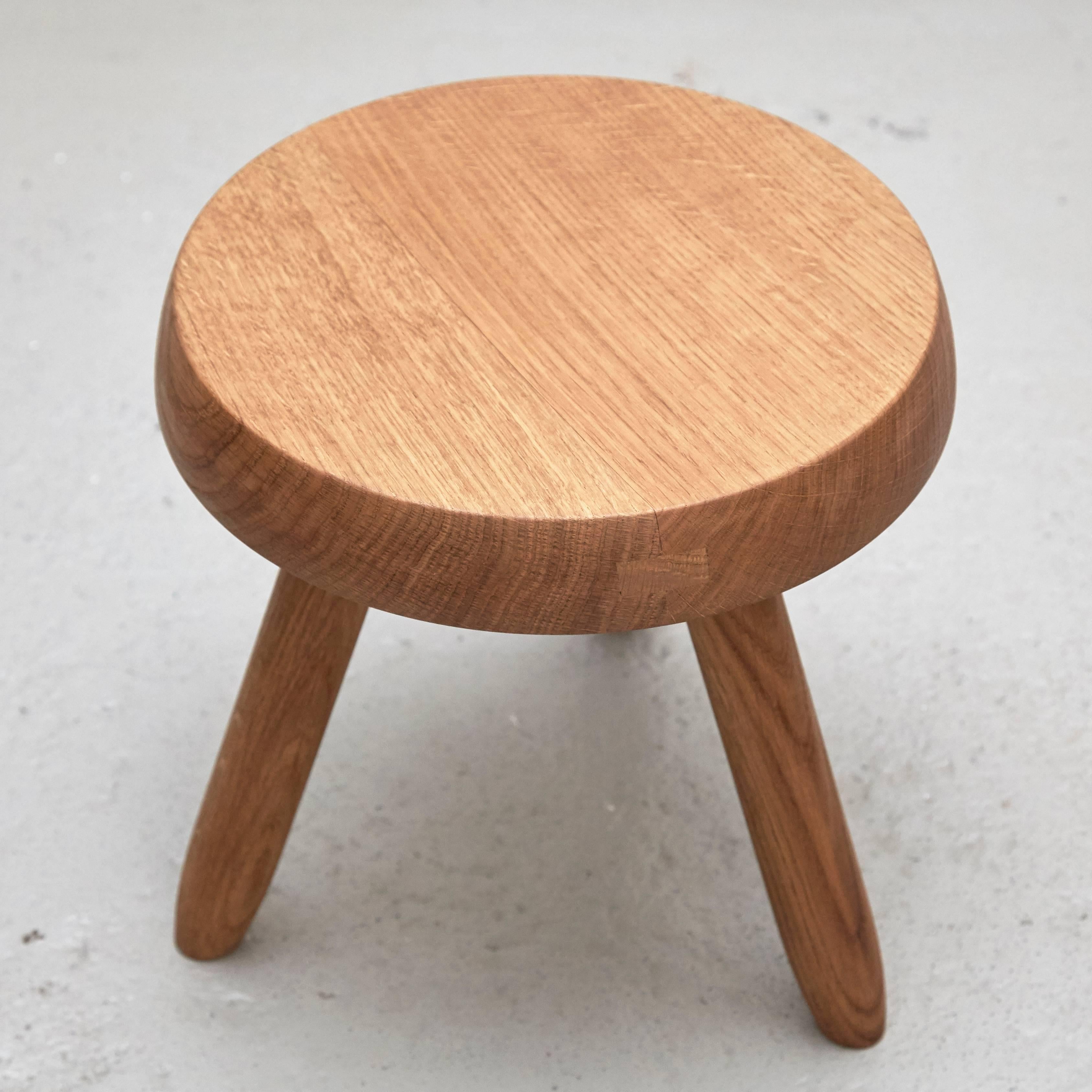 Wood Stool in the Style of Charlotte Perriand