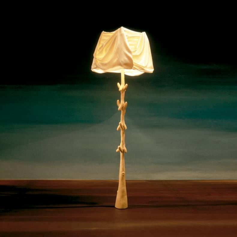 Salvador Dali, Contemporary, Lime-Wood, Beige Line, Muletas Lamp Sculpture 1