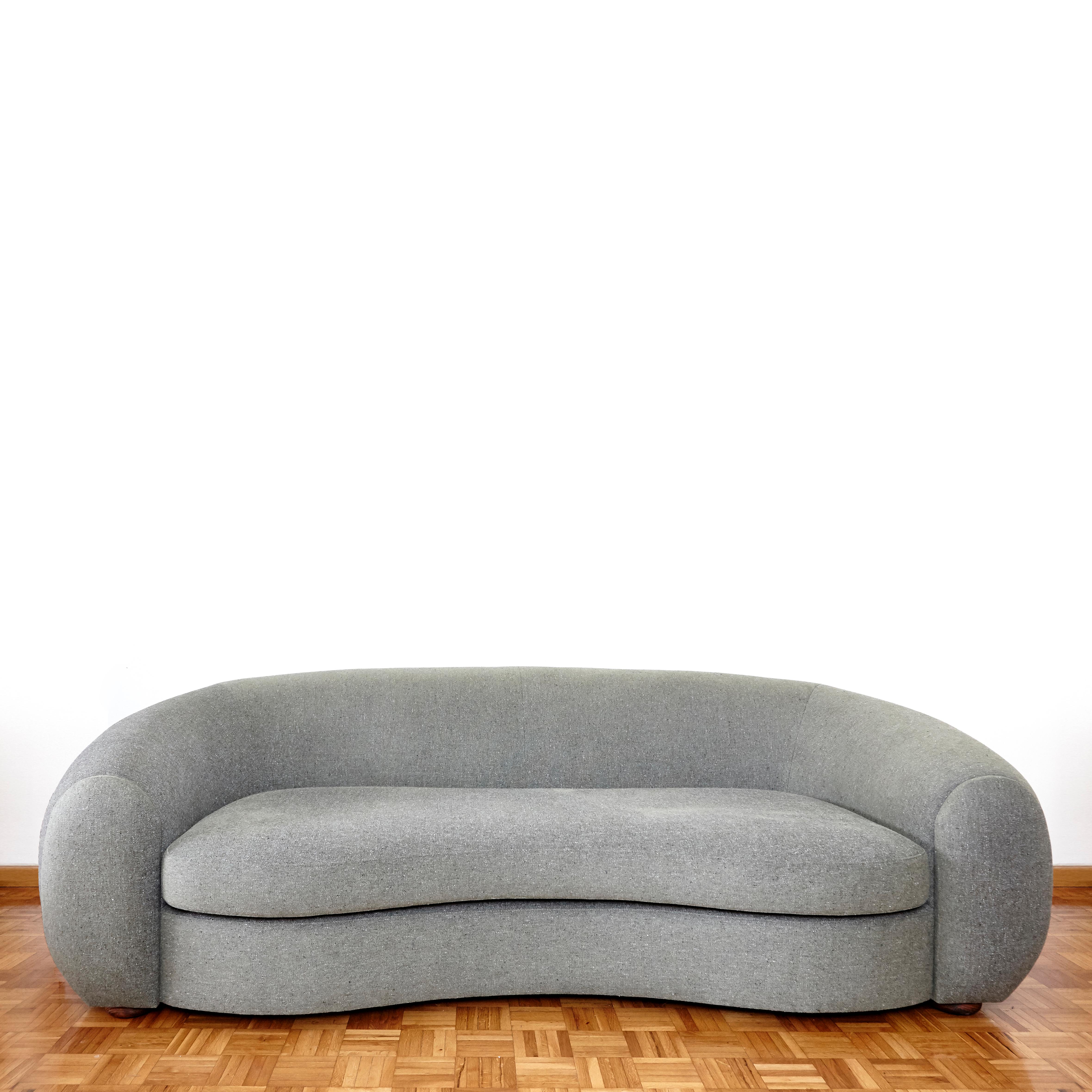 Green Upholstered Organic Large Sofa 3