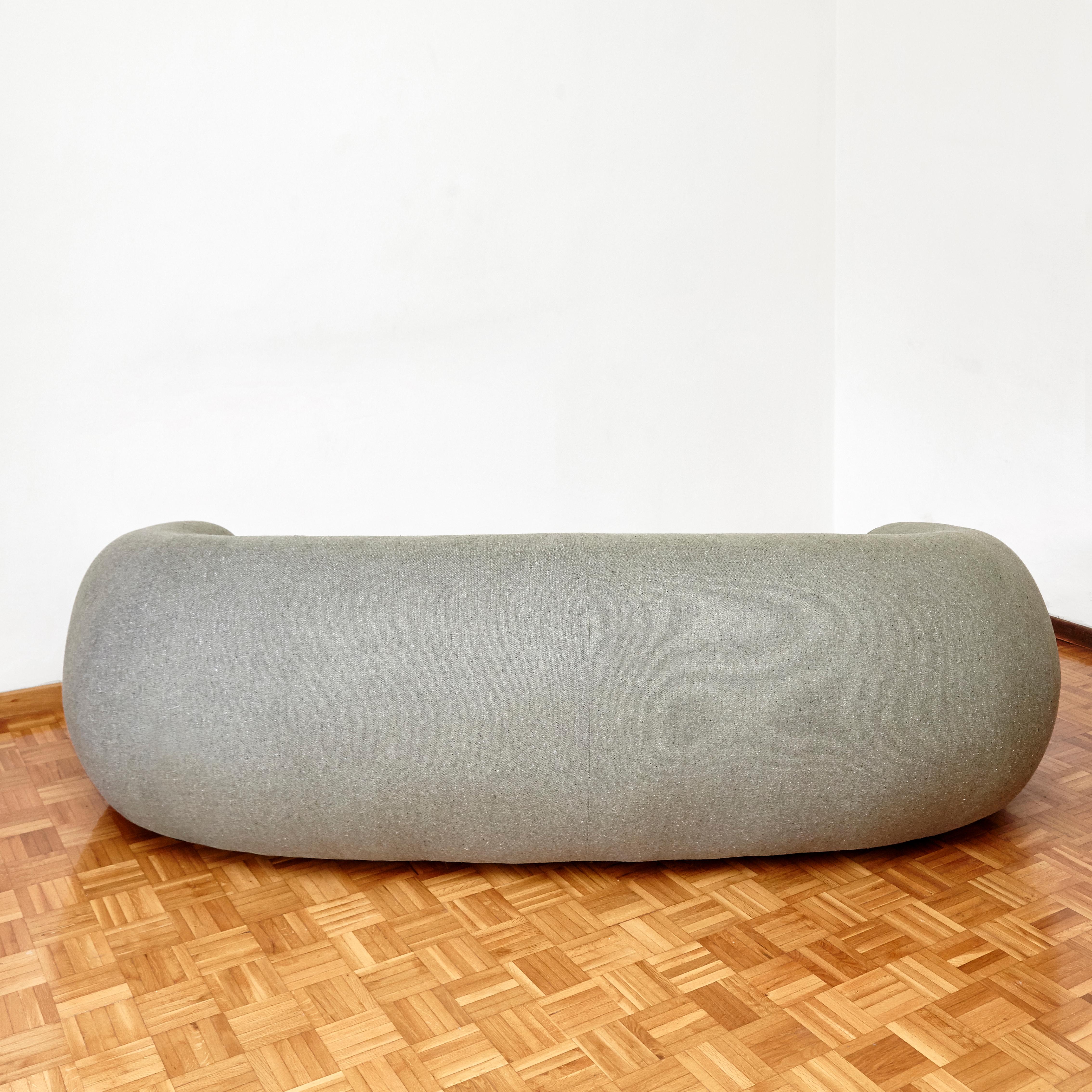 Green Upholstered Organic Large Sofa 5