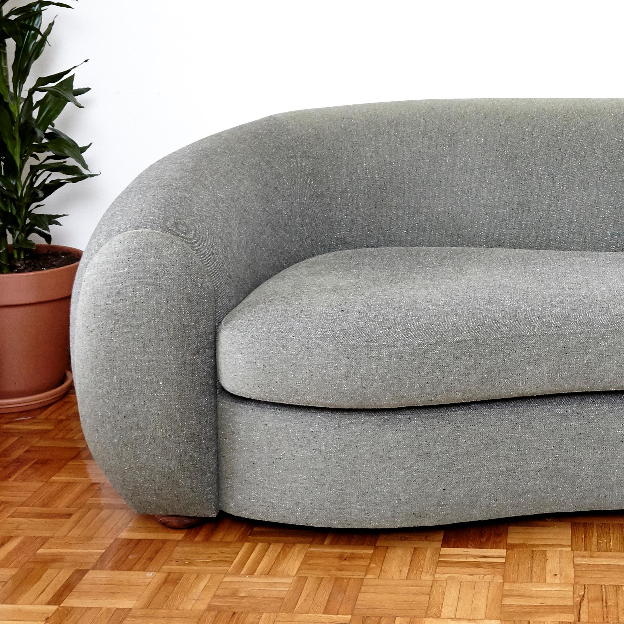 Green Upholstered Organic Large Sofa 2