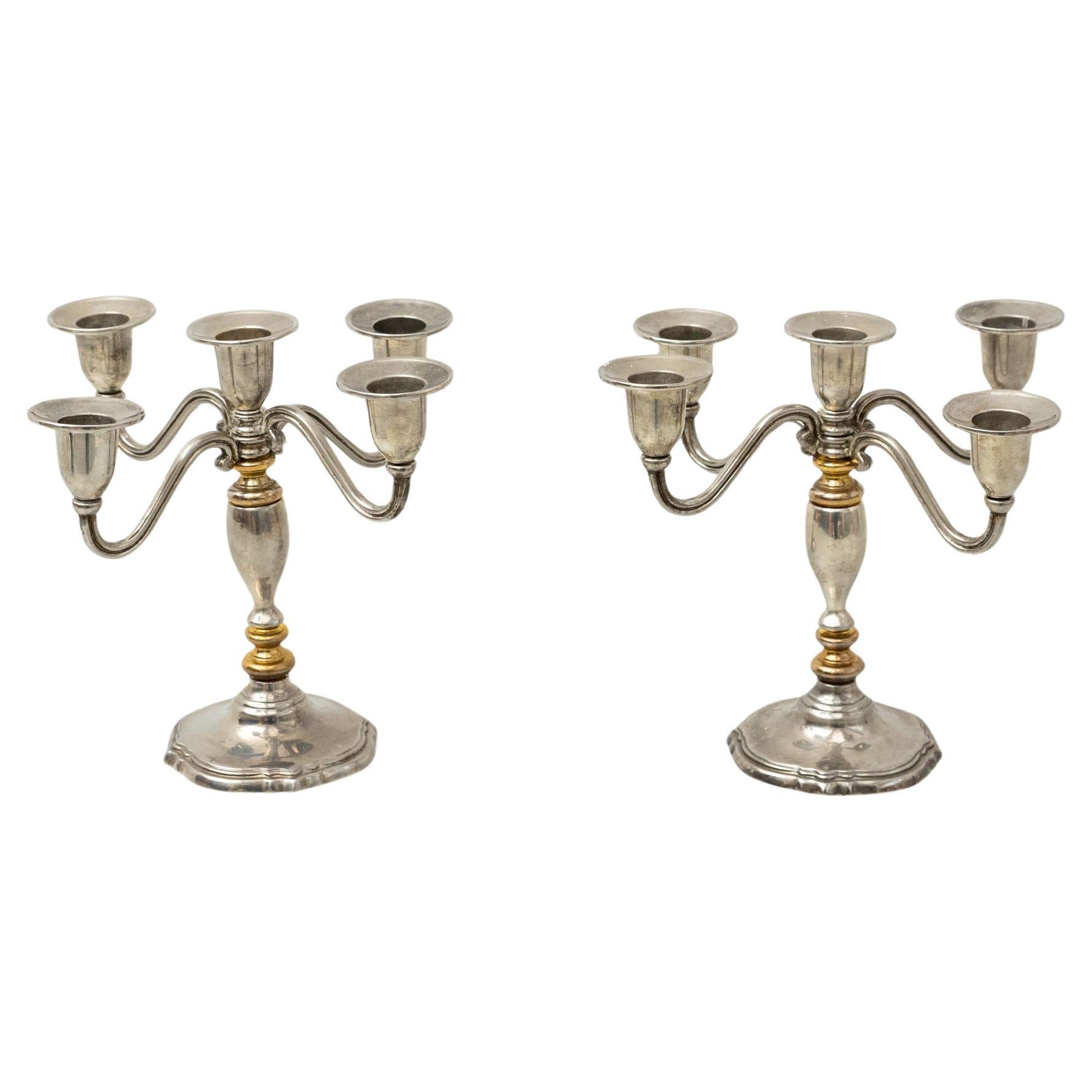 Set of Two Antique Candlestick, circa 1940