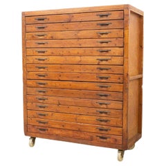 Used Early 20th Century Wood Large French File Cabinet