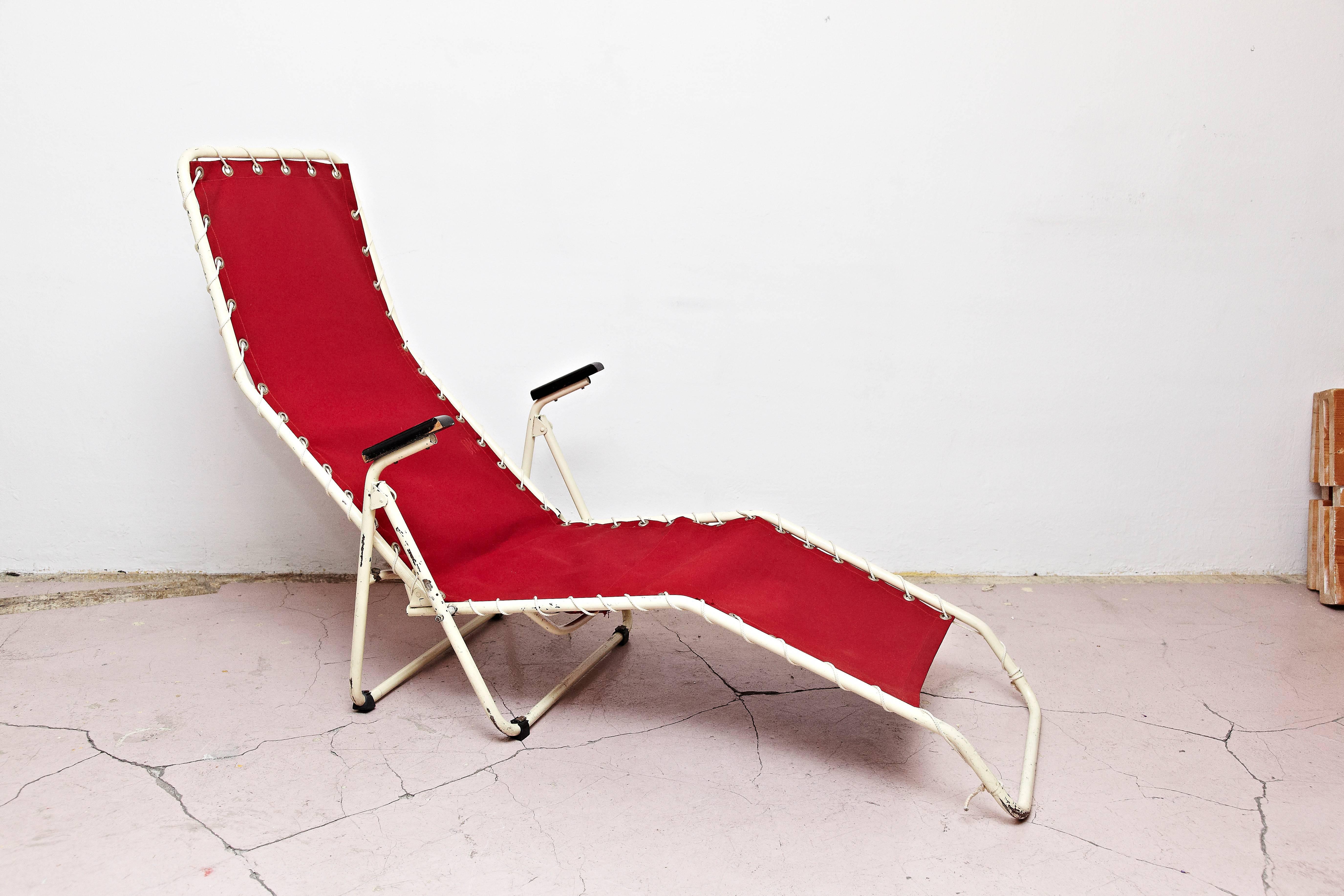 Mid-Century Modern Red Lounge Chair from Everest, 1950s