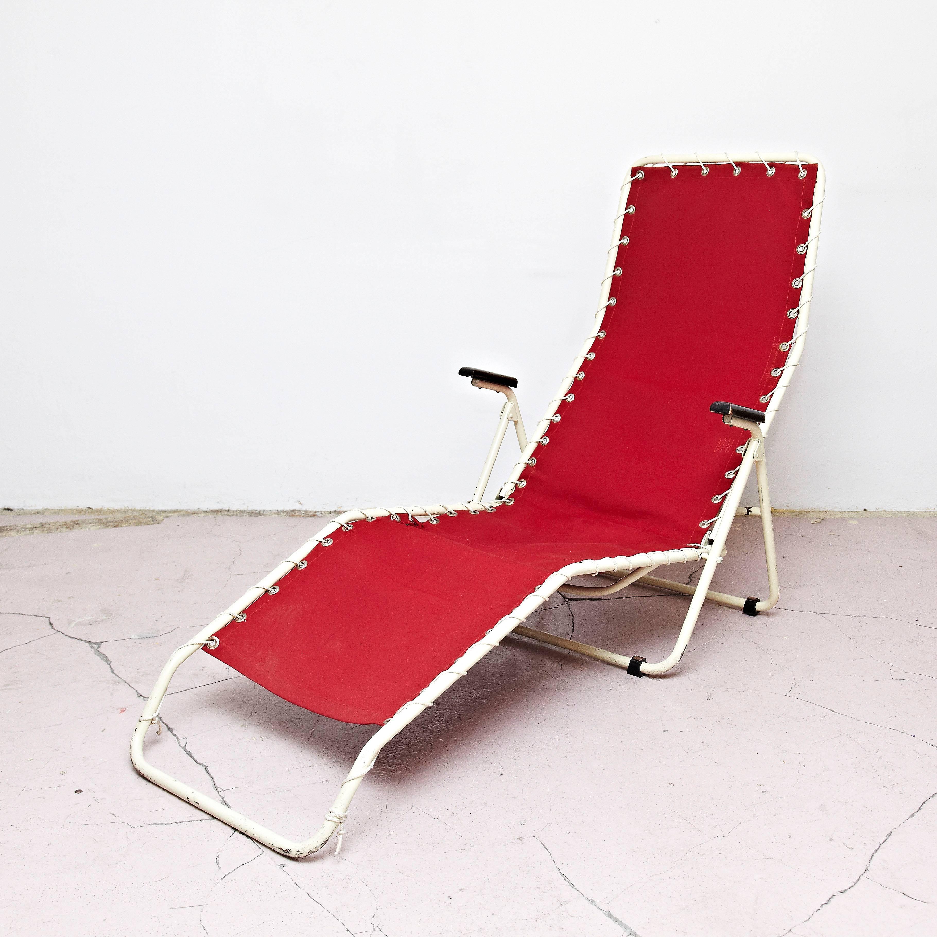 Dutch Red Lounge Chair from Everest, 1950s