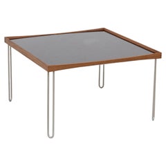 Finn Juhl Tray Table, Walnut & Stainless Steel, Modern Design, Denmark