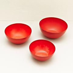 Kaj Franck Enamel Bowls for Finel, circa 1960