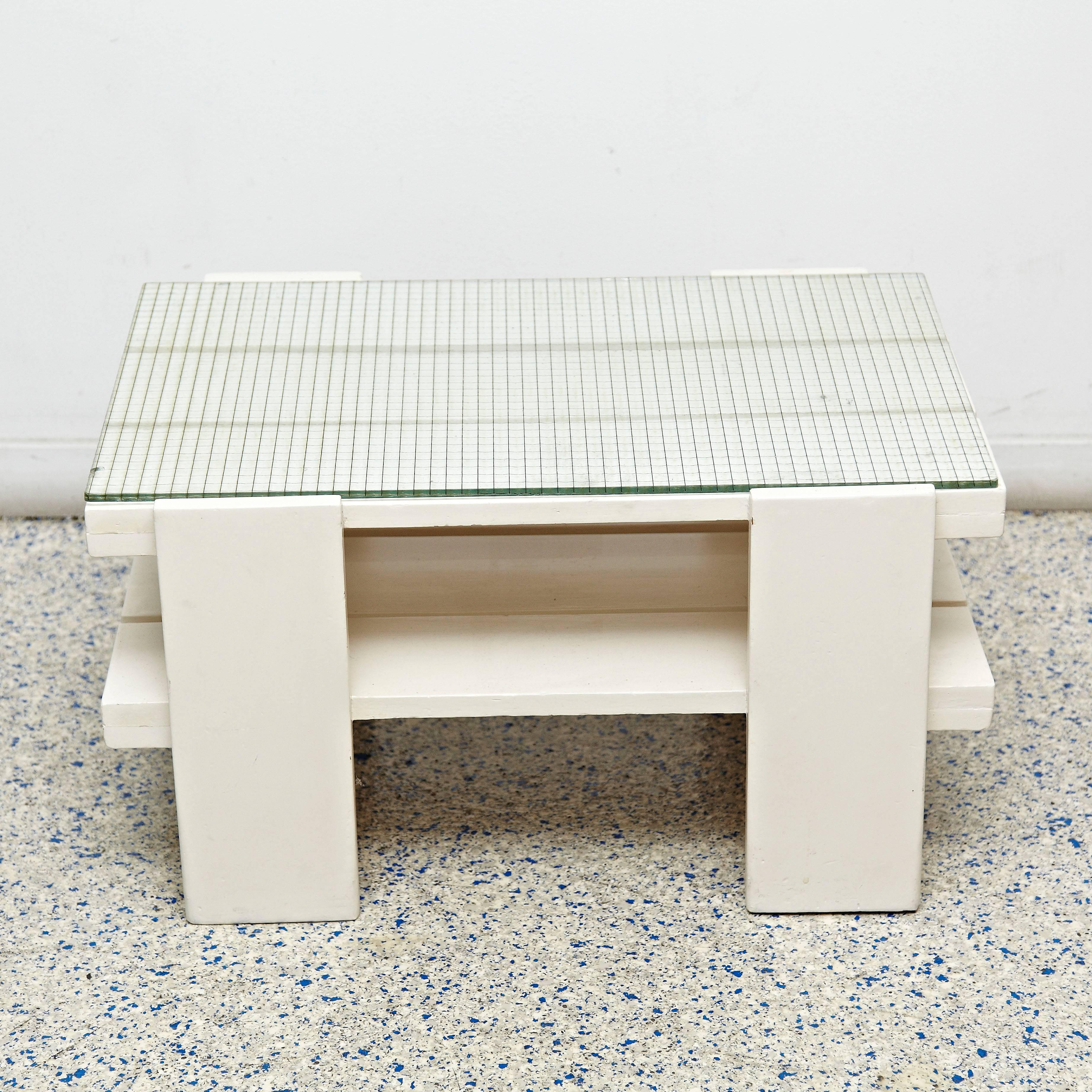 Mid-Century Modern Table dans le style de Gerrit Rietveld, vers 1950 en vente