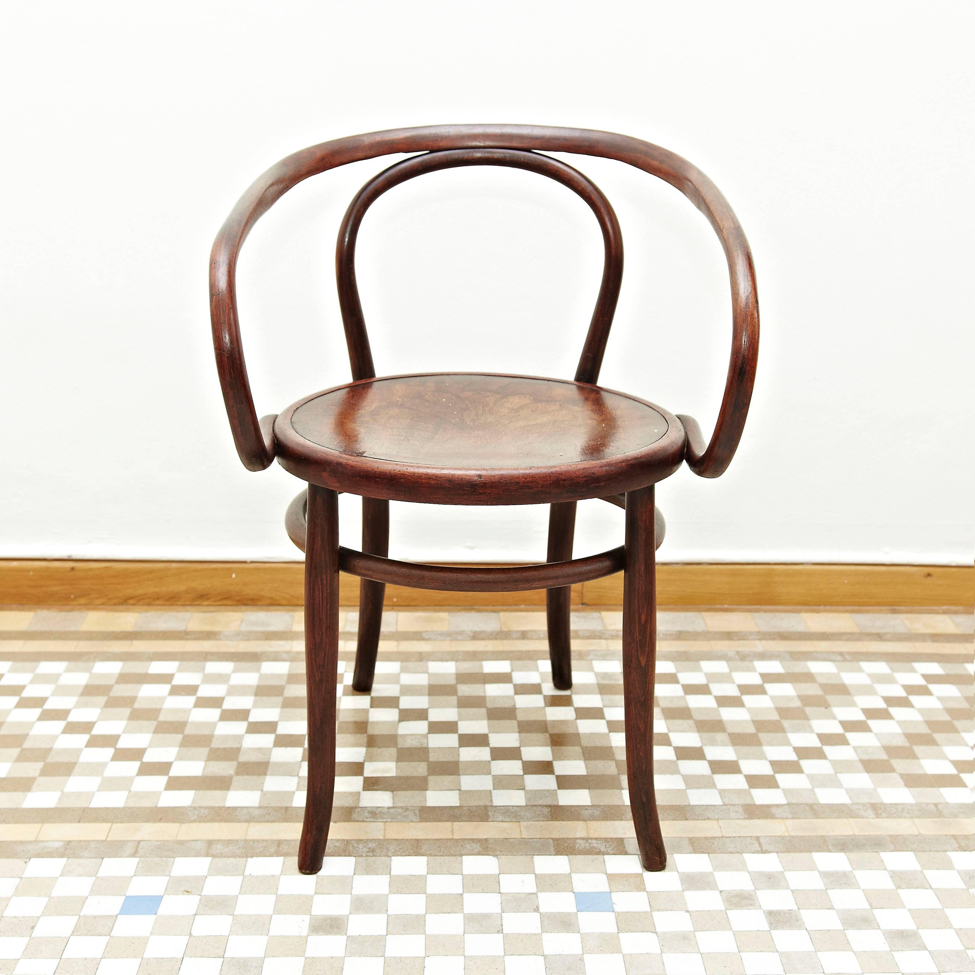 Mid-Century Modern Fauteuil Thonet 209 par Auguste Thonet pour Thonet:: vers 1900