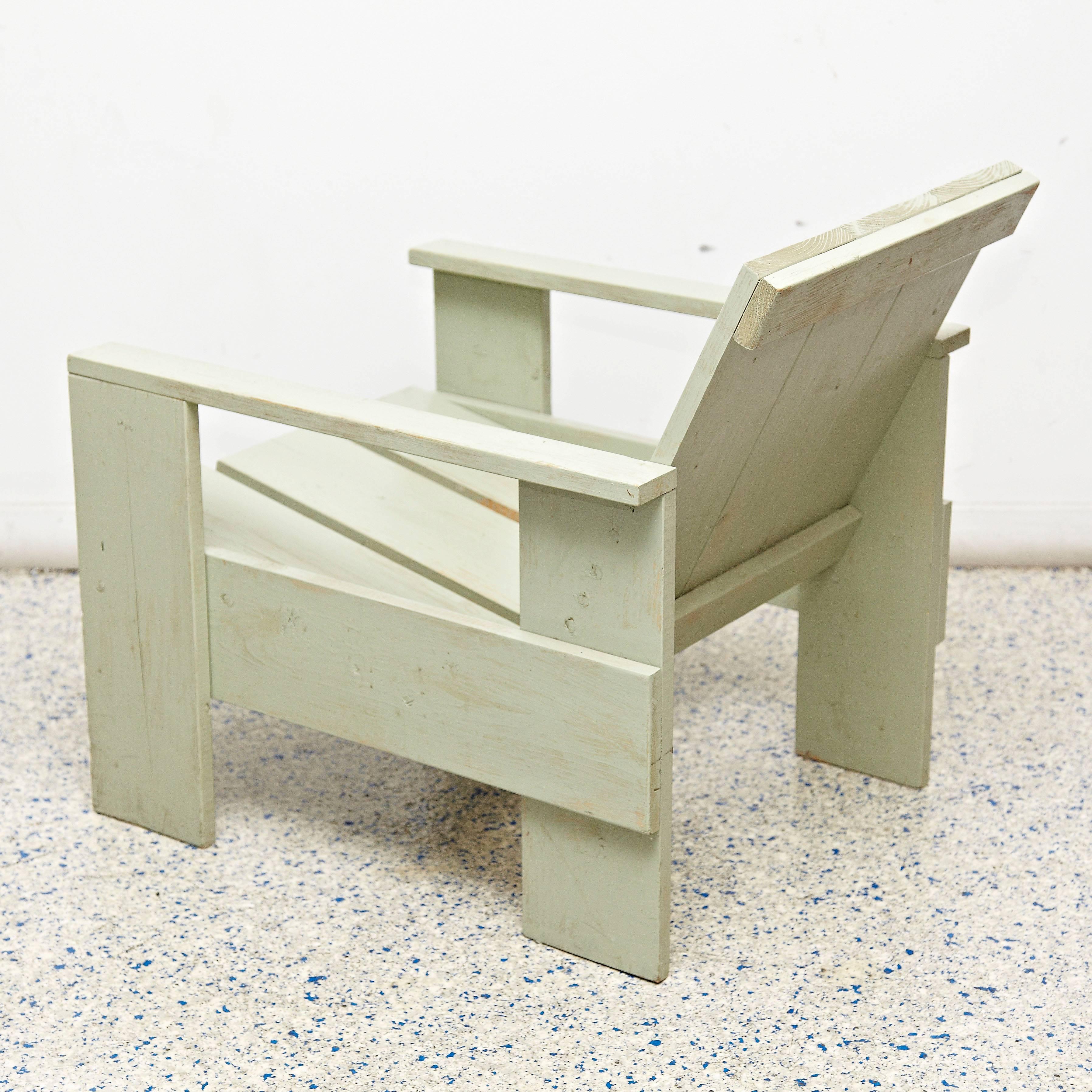 Dutch Crate Chair in the Manner of Gerrit Rietveld, circa 1950