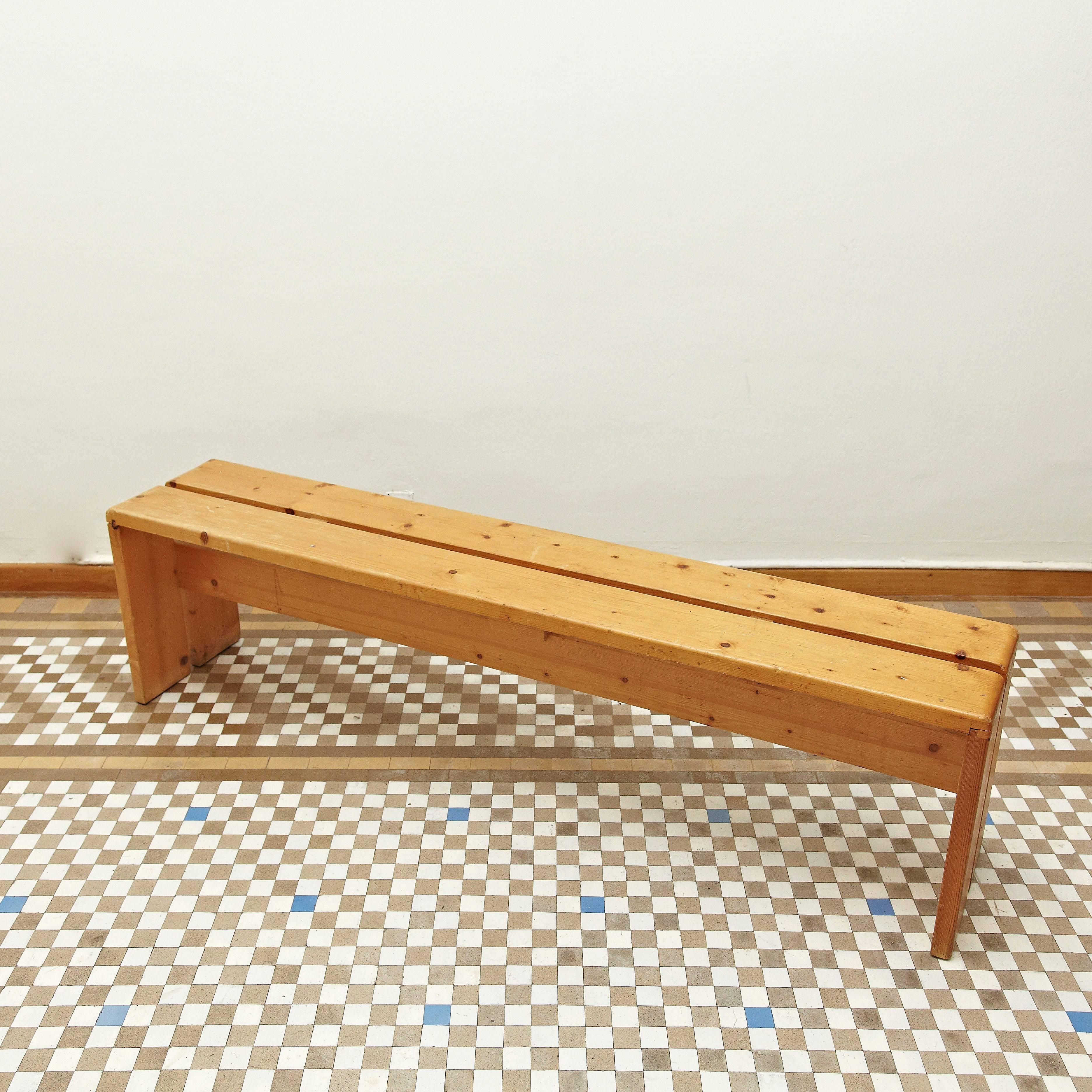 Mid-Century Modern Charlotte Perriand Bench for Les Arcs