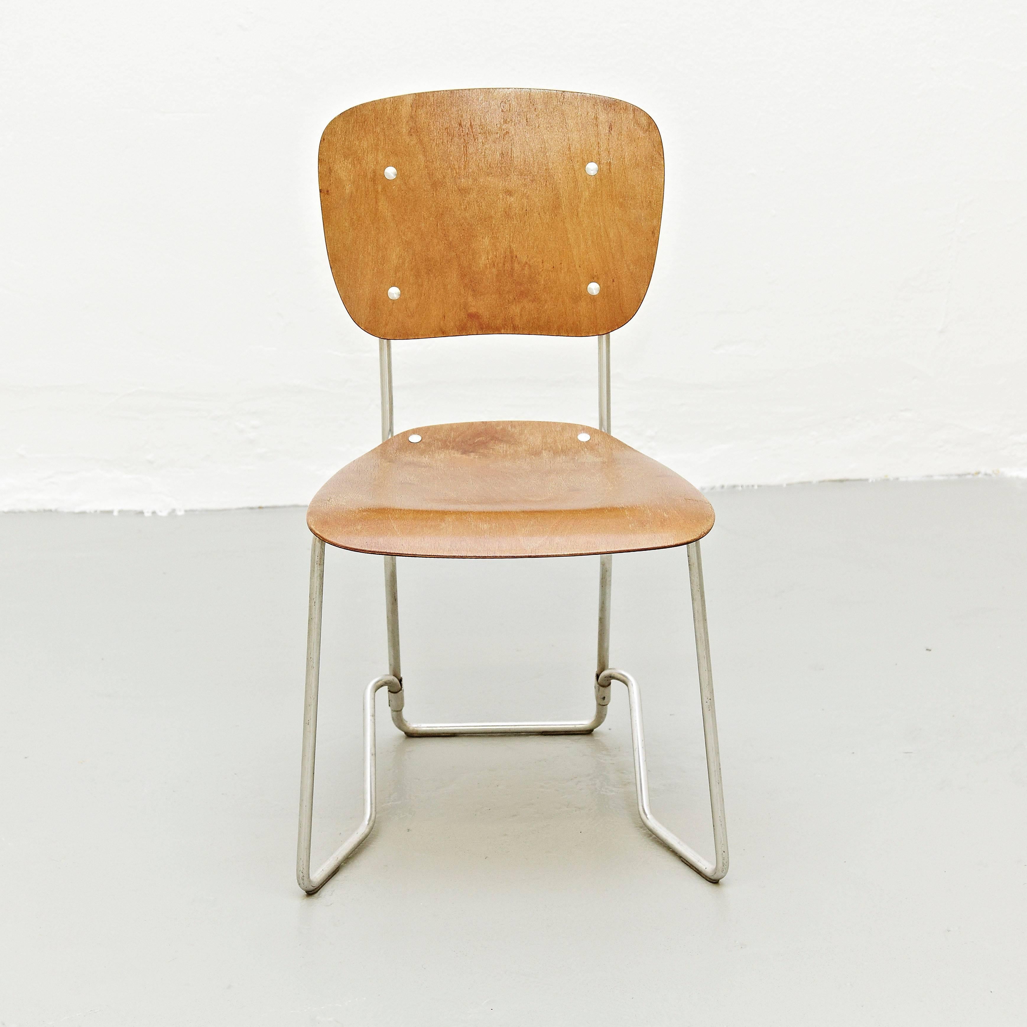 Mid-20th Century Aluflex First Edition Pair of Chairs by Armin Wirth