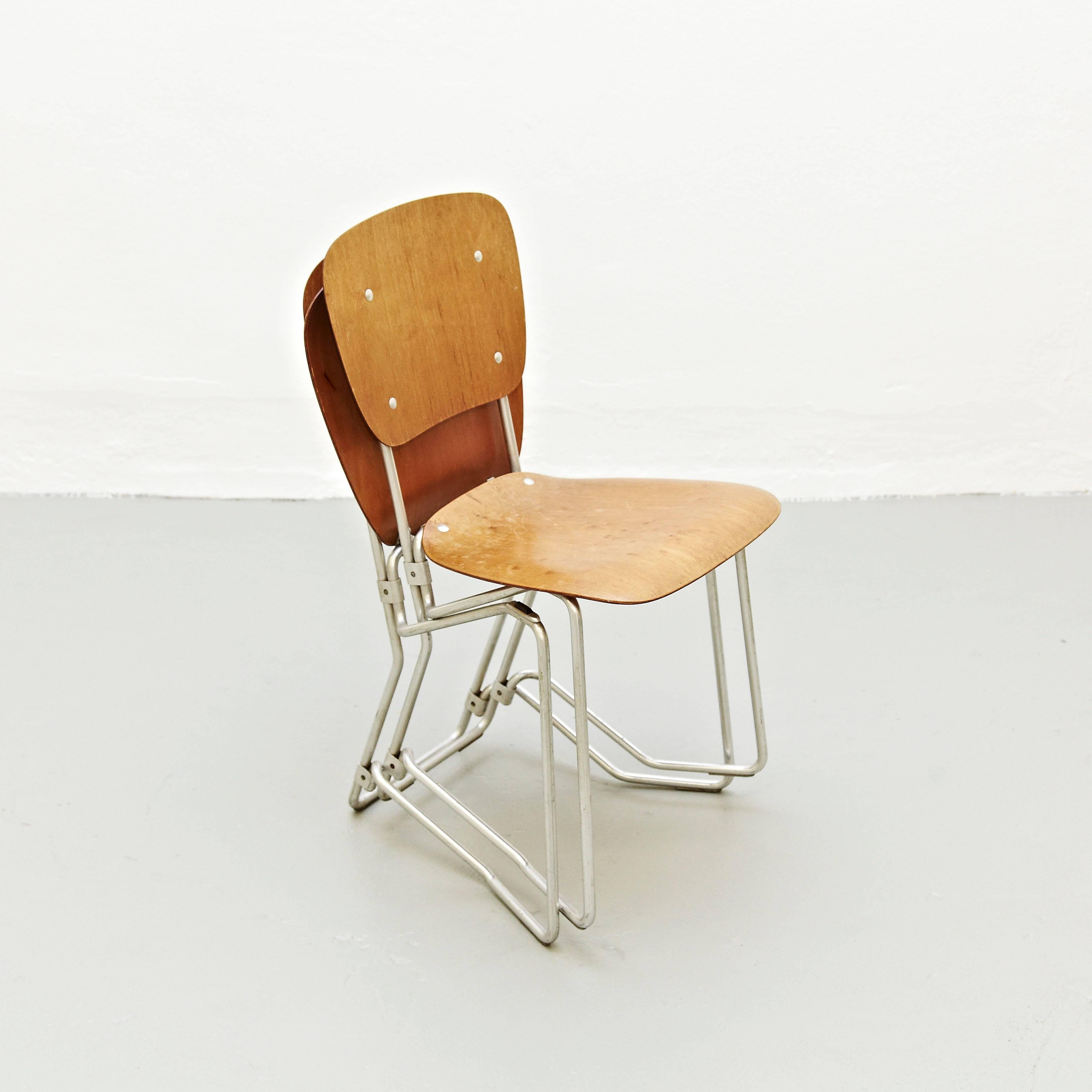 Swiss Aluflex First Edition Pair of Chairs by Armin Wirth