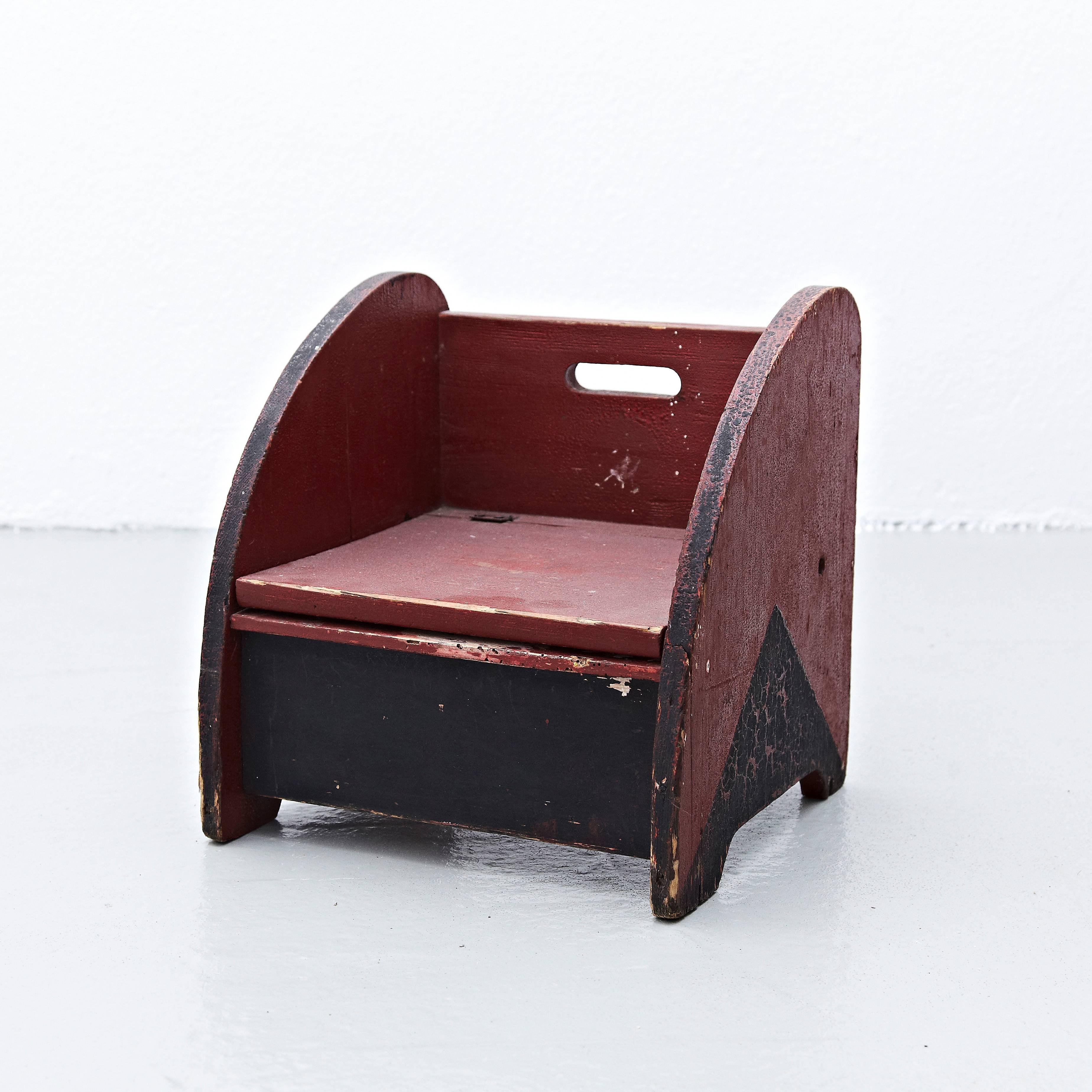 Mid-20th Century Dutch Modernist Children Chair, circa 1930