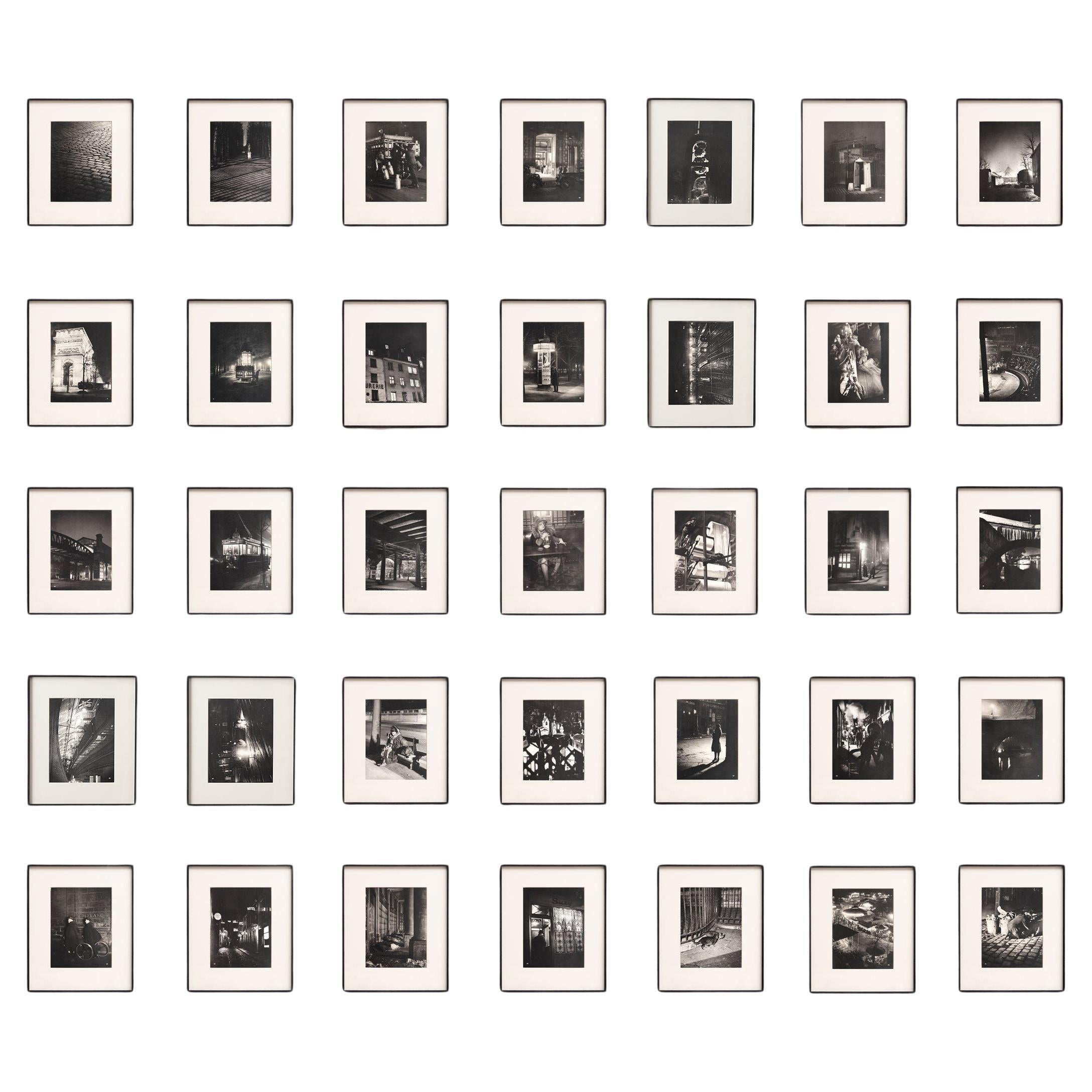Très rare suite de 35 héliogravures à l'épreuve de Brassaï Paris de Nuit en vente